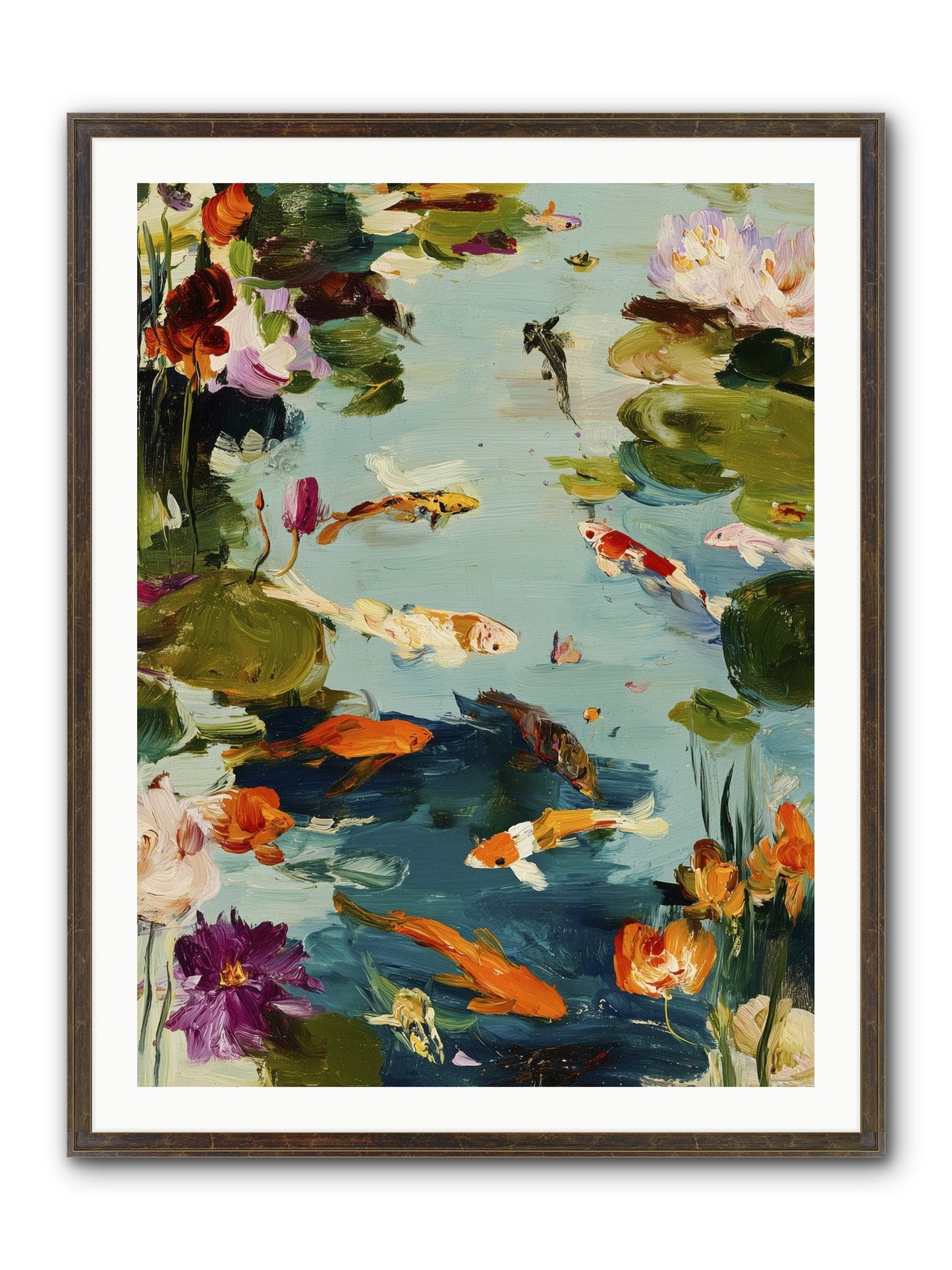 Poetry Written In Water Framed Print - Slimwoods Black/Gold 30x40