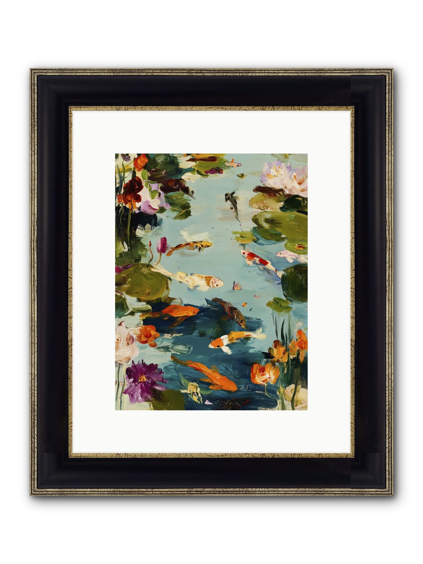 Poetry Written In Water Framed Print - Black & Gold 9x12