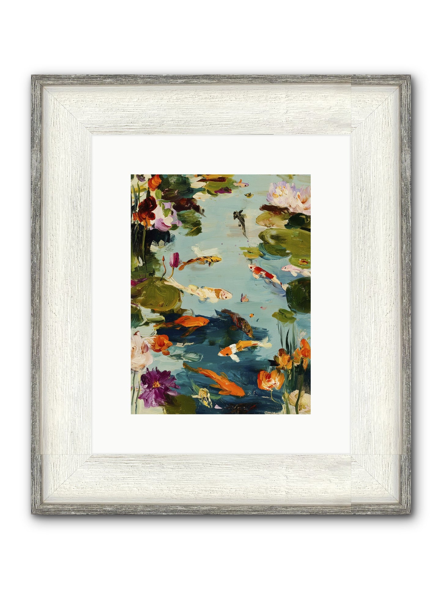 Poetry Written In Water Framed Print - Driftwood White 9x12