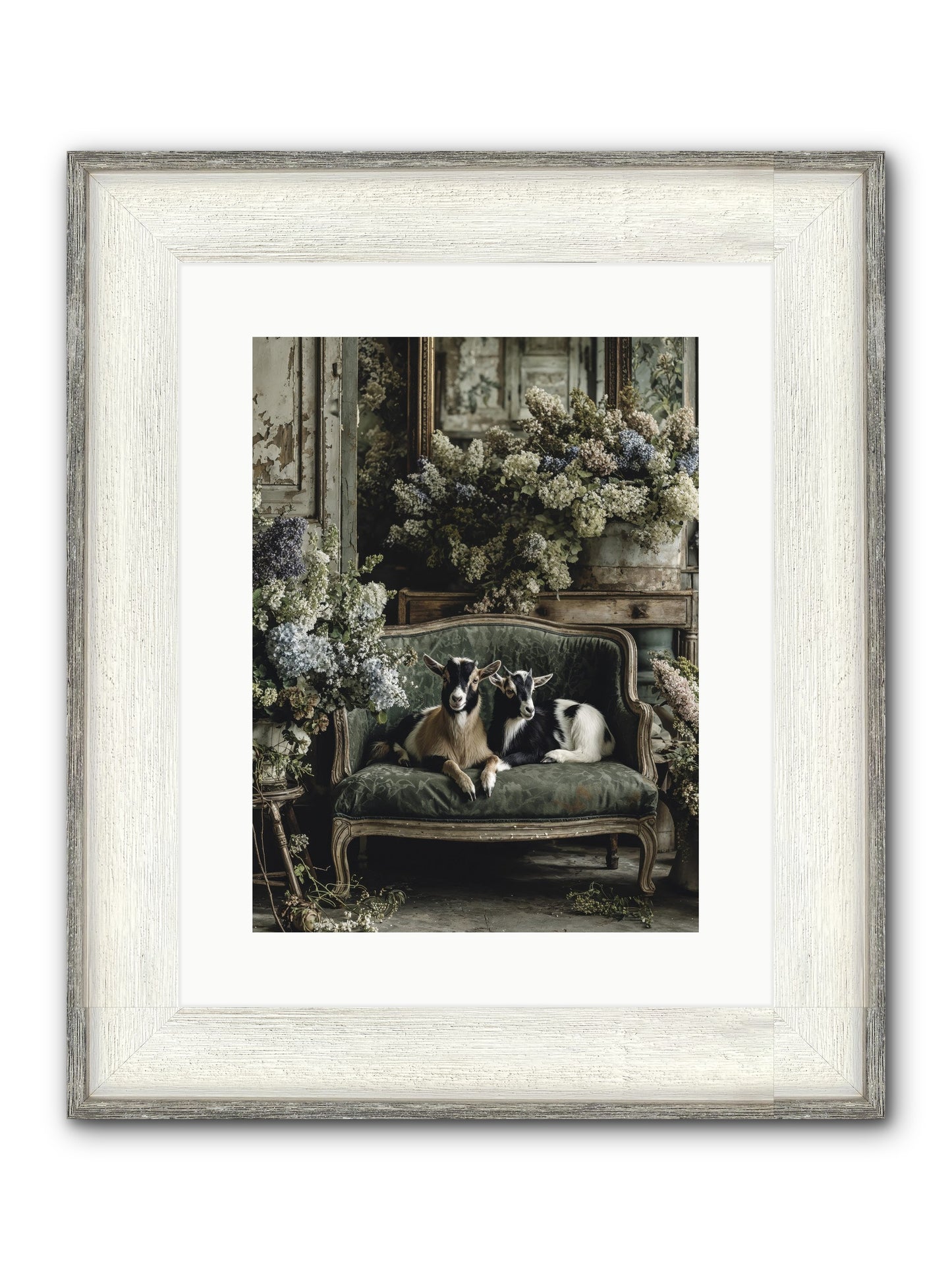 Poets Muse Framed Print - Driftwood White 12x16