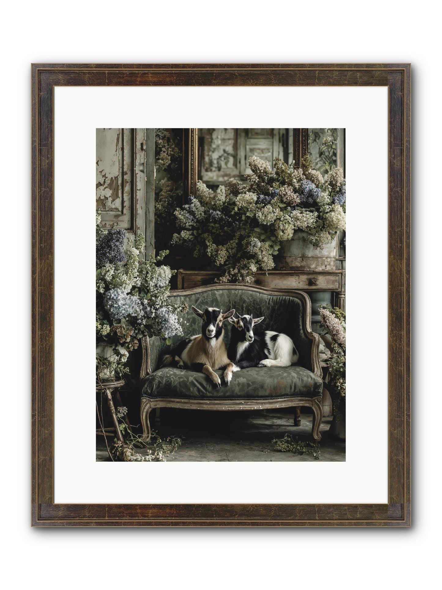 Poets Muse Framed Print - Slimwoods Black/Gold 12x16