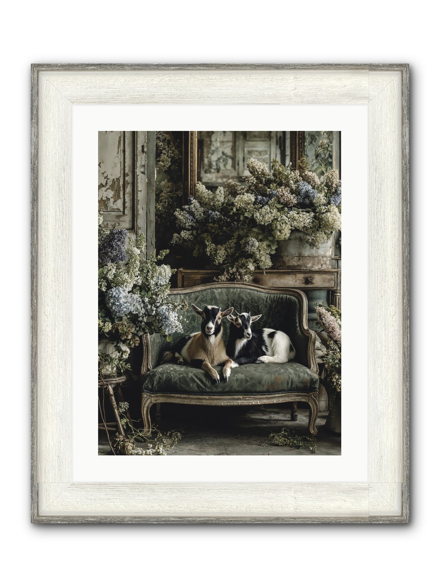 Poets Muse Framed Print - Driftwood White 18x24