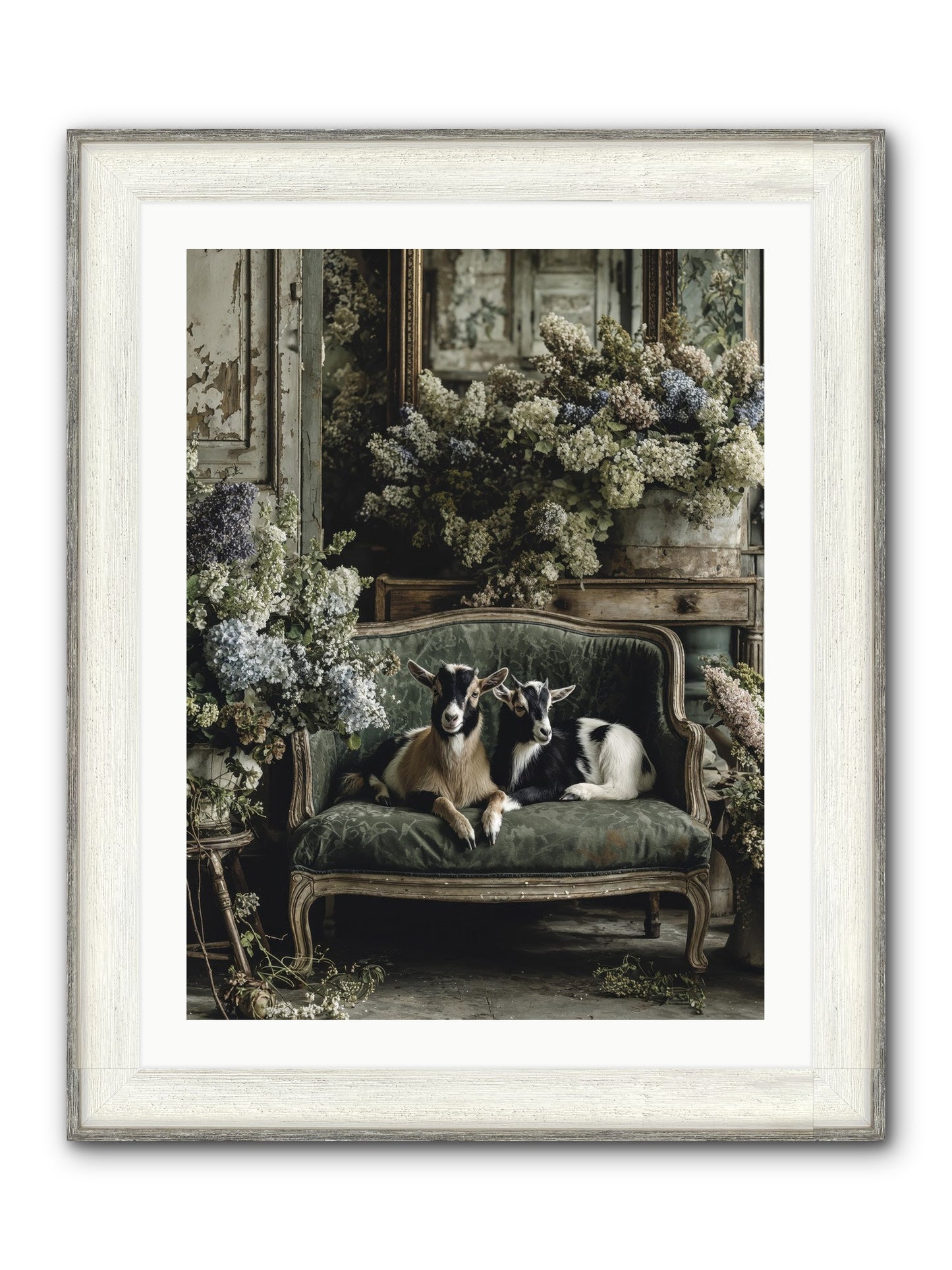 Poets Muse Framed Print - Driftwood White 24x32