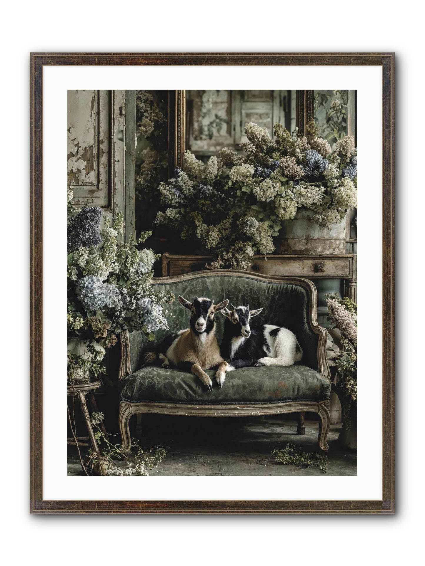 Poets Muse Framed Print - Slimwoods Black/Gold 24x32