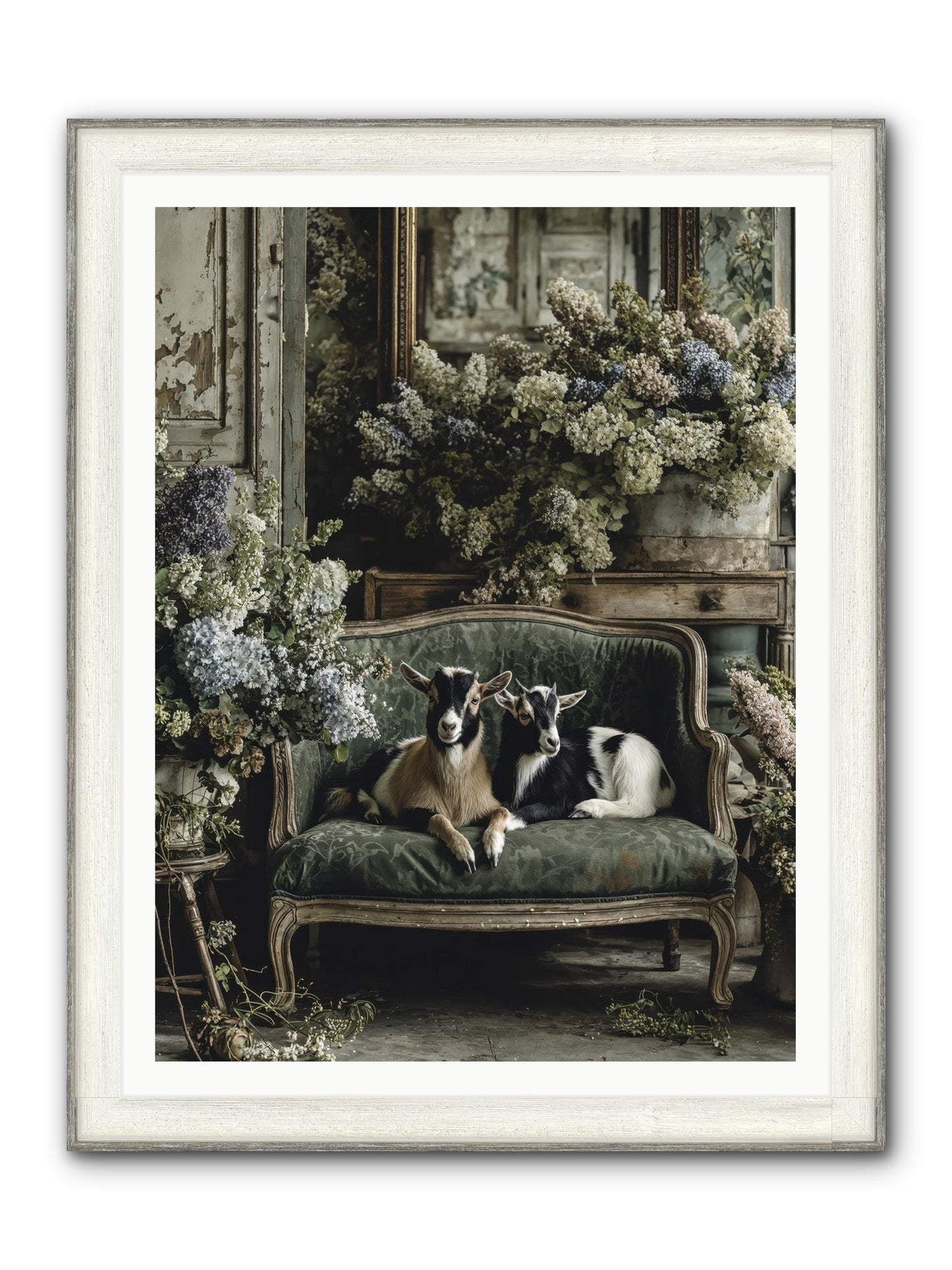 Poets Muse Framed Print - Driftwood White 36x48