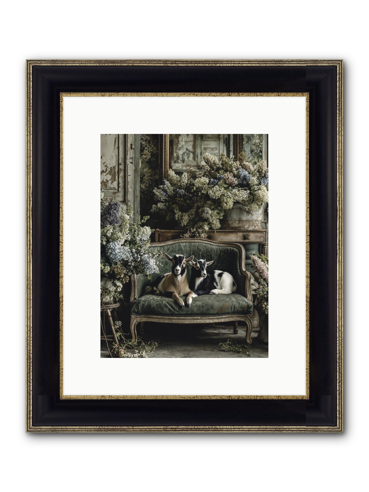 Poets Muse Framed Print - Black & Gold 9x12