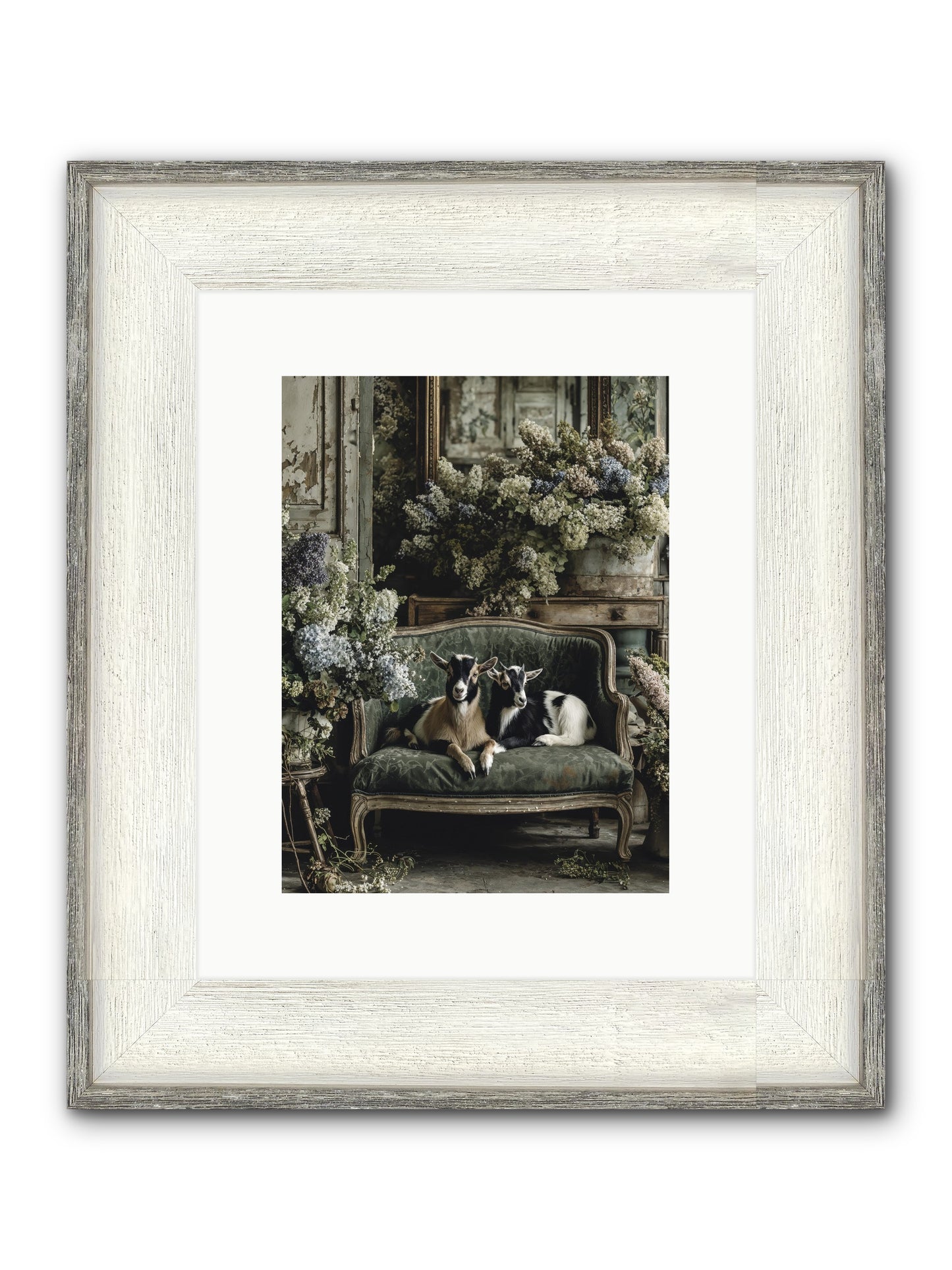 Poets Muse Framed Print - Driftwood White 9x12