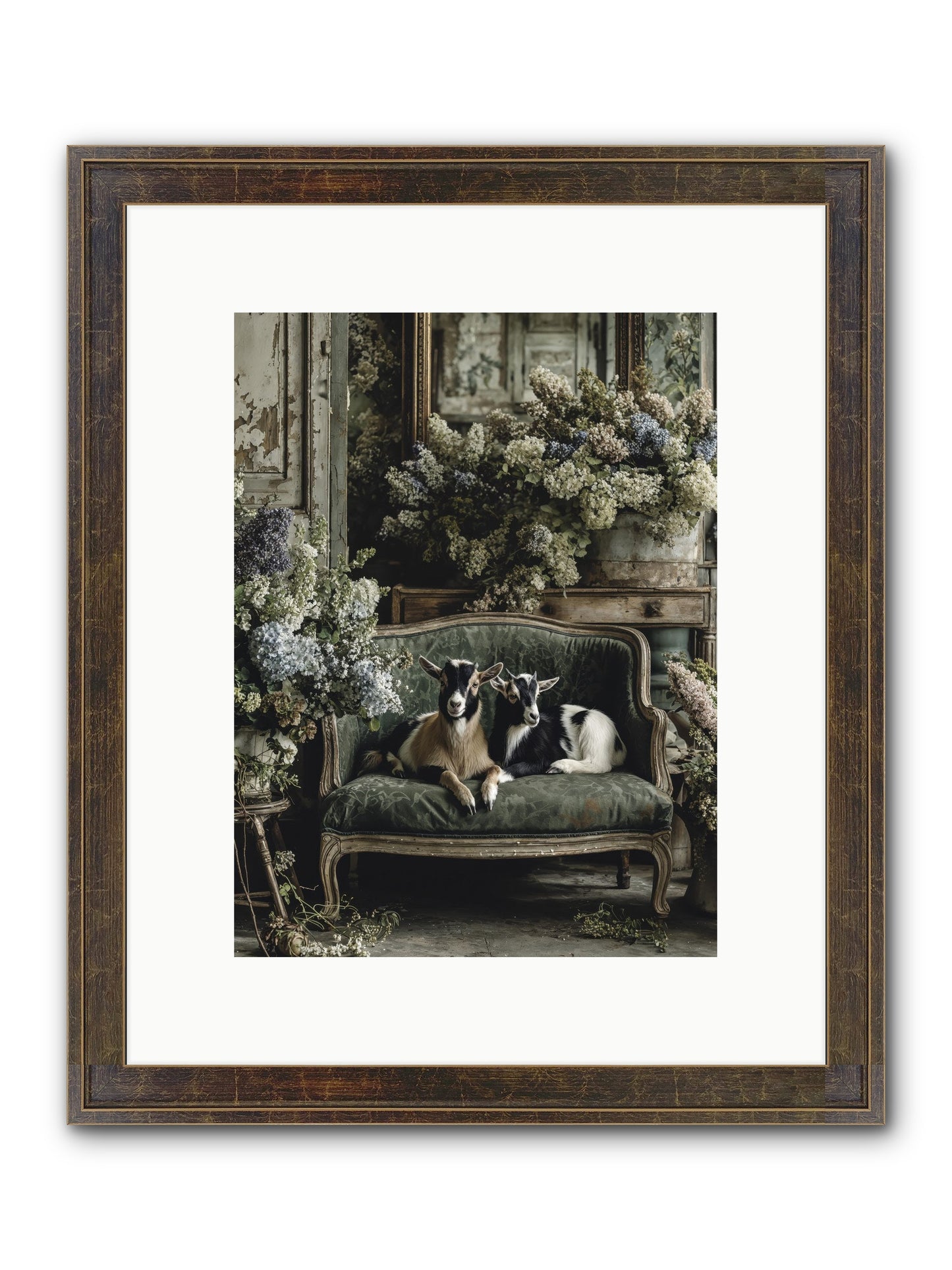 Poets Muse Framed Print - Slimwoods Black/Gold 9x12