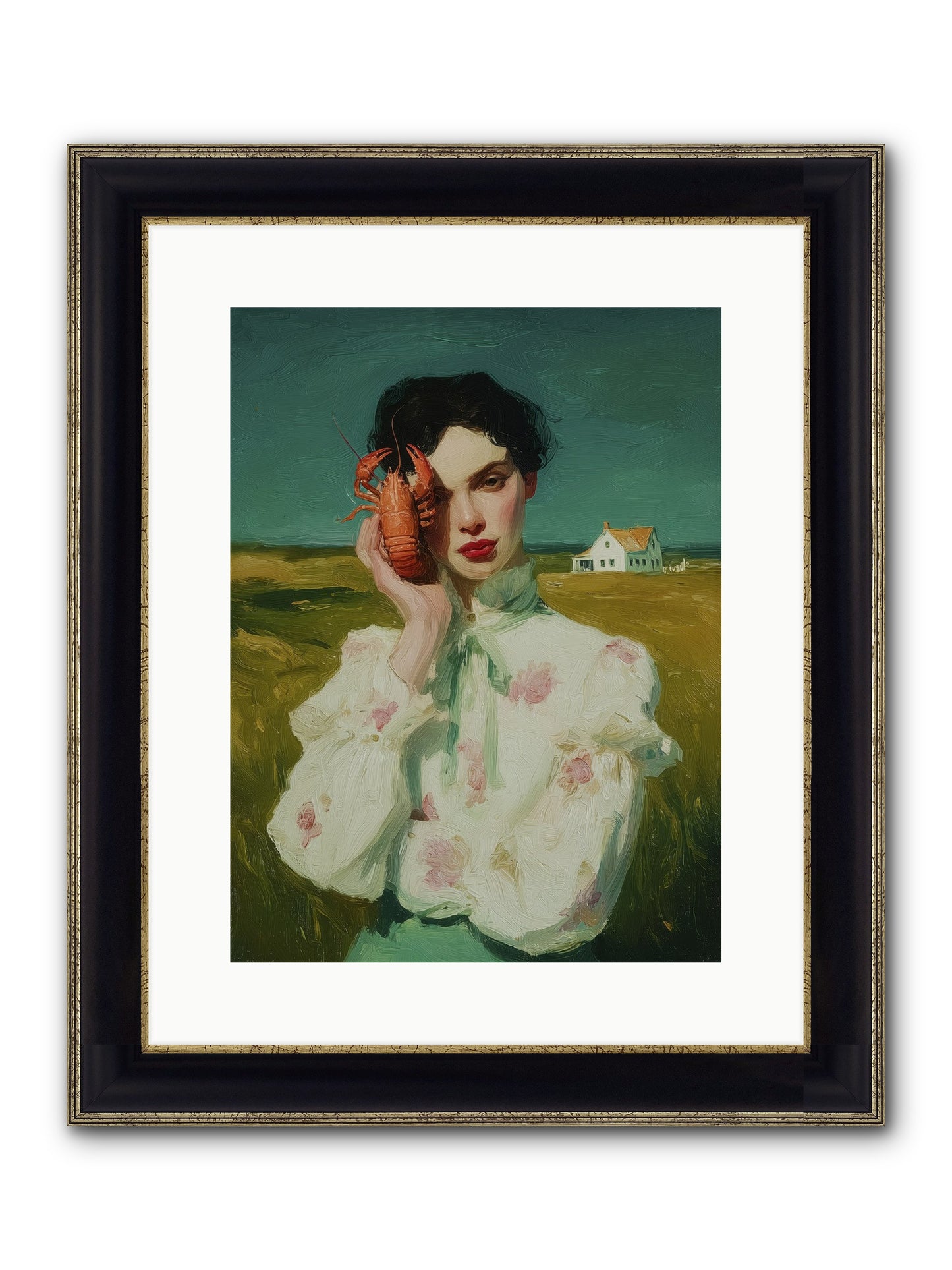 Point's Edge Framed Print - Black & Gold 12x16