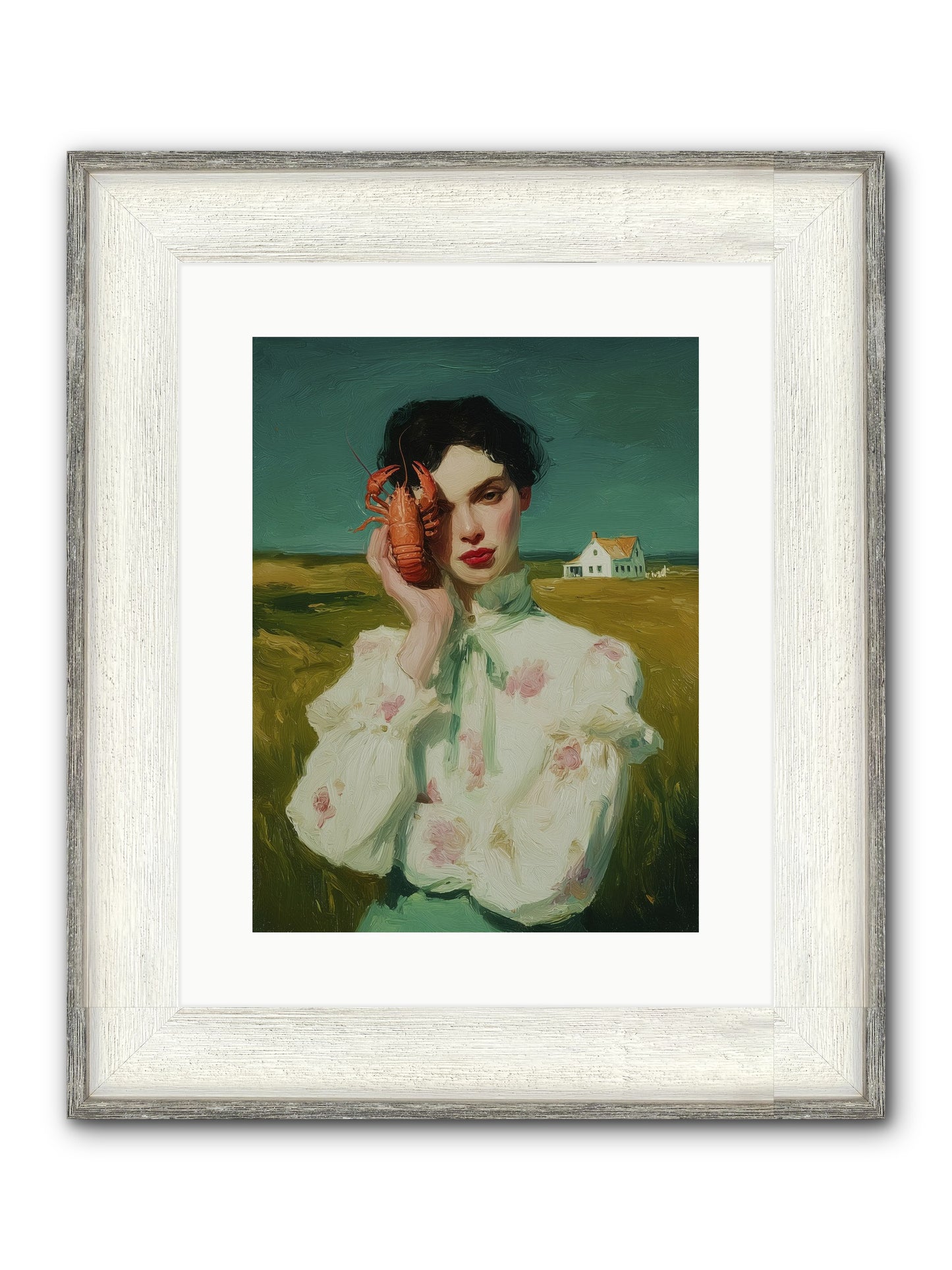 Point's Edge Framed Print - Driftwood White 12x16