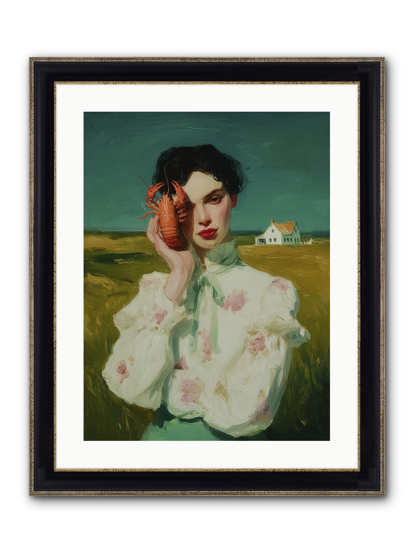Point's Edge Framed Print - Black & Gold 18x24