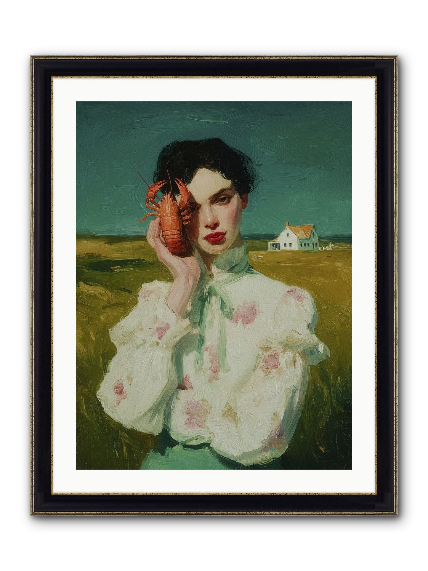 Point's Edge Framed Print - Black & Gold 24x32