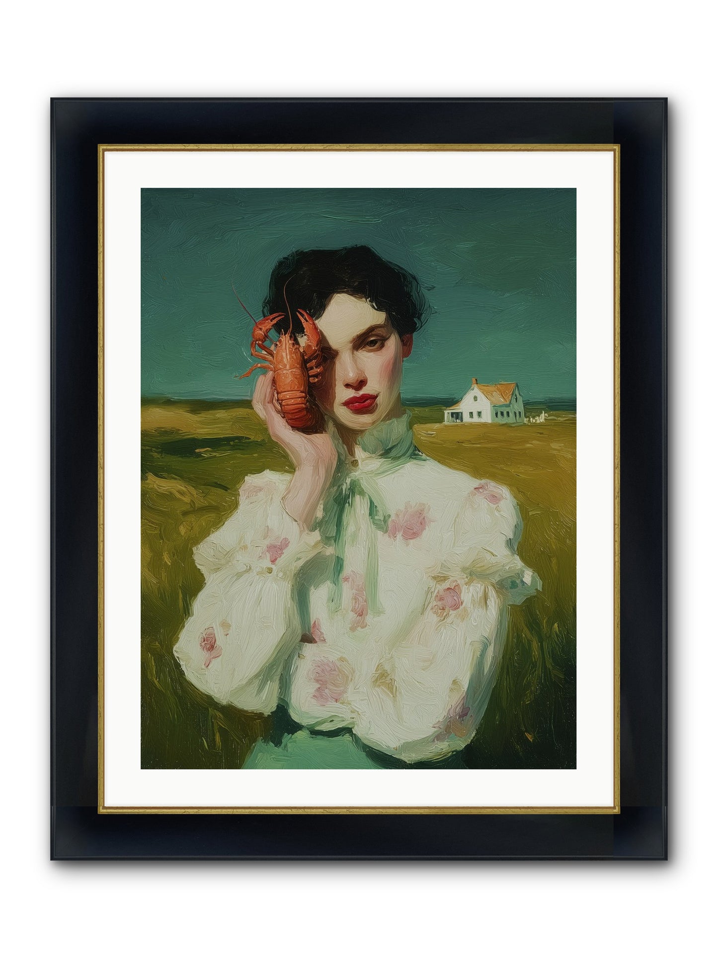 Point's Edge Framed Print - Wide Black w/Gold 24x32