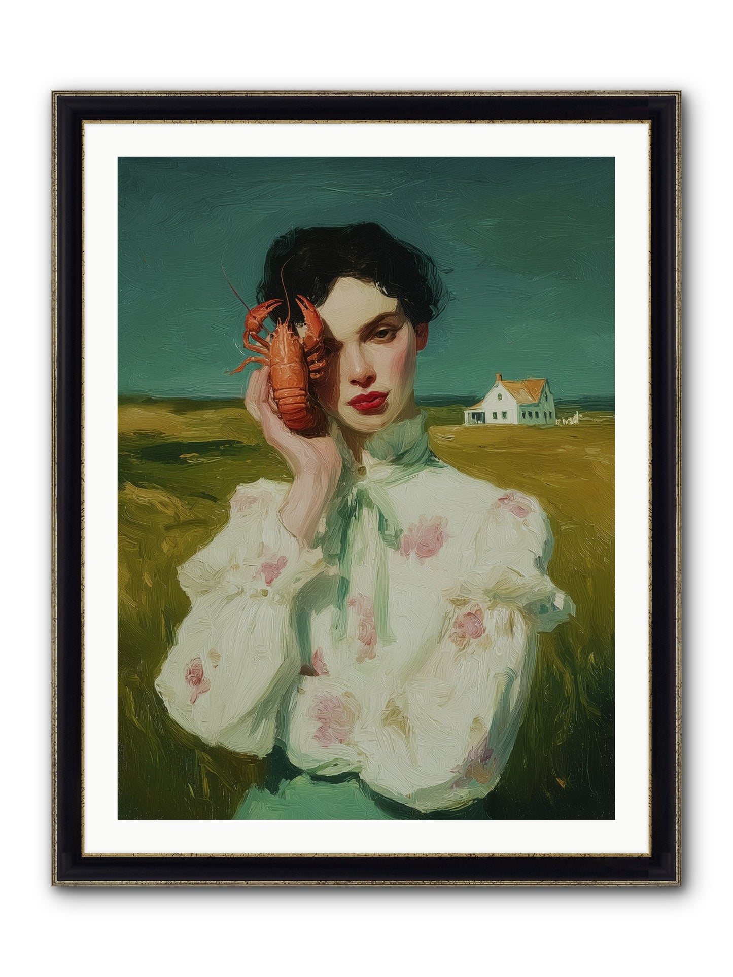 Point's Edge Framed Print - Black & Gold 30x40