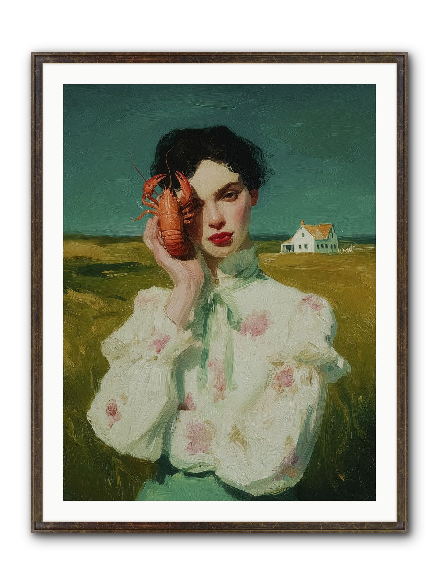 Point's Edge Framed Print - Slimwoods Black/Gold 30x40