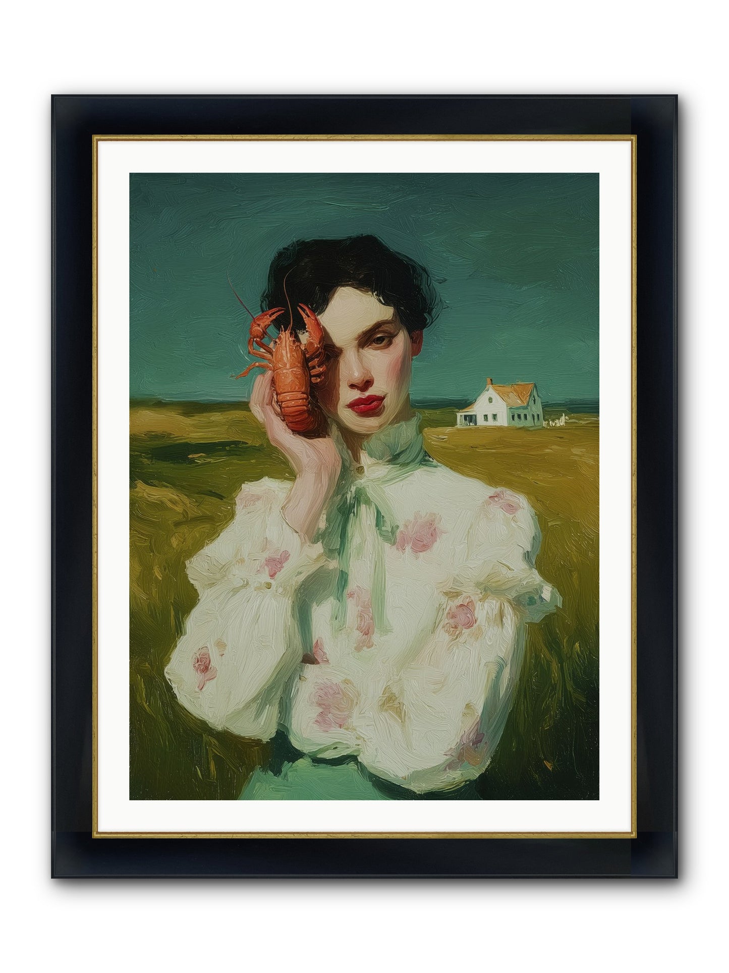 Point's Edge Framed Print - Wide Black w/Gold 30x40