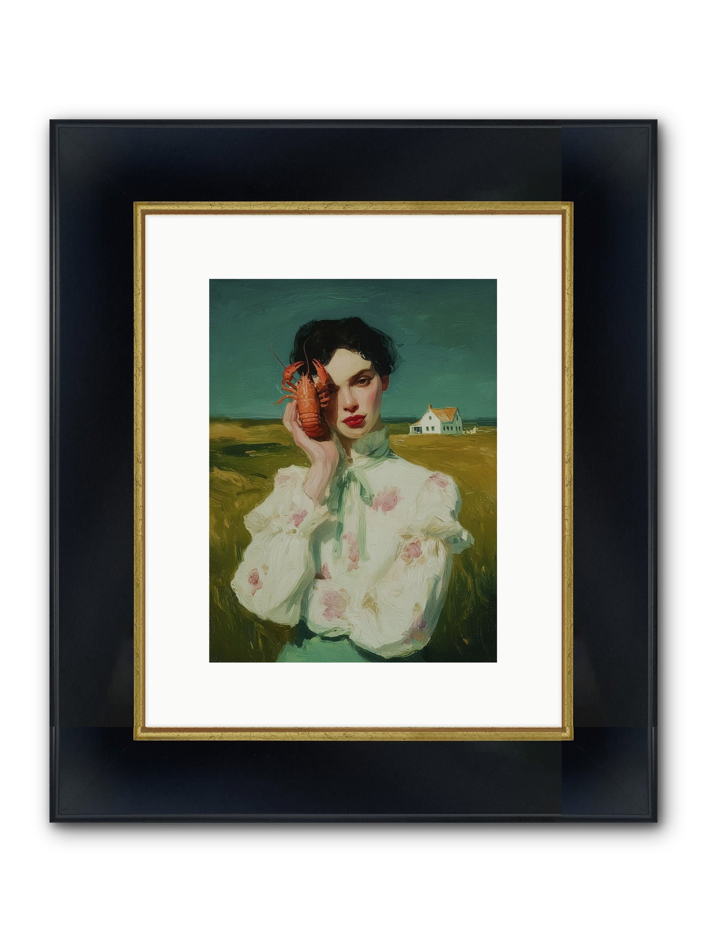 Point's Edge Framed Print - Wide Black w/Gold 9x12