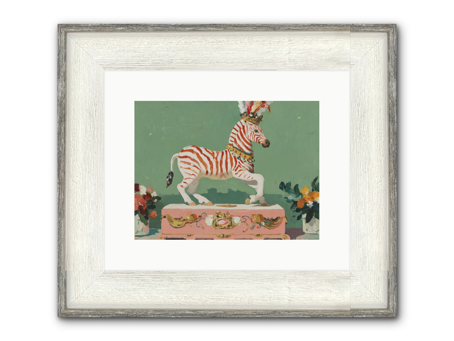 Poised In Wonder Framed Print - Driftwood White 12x9