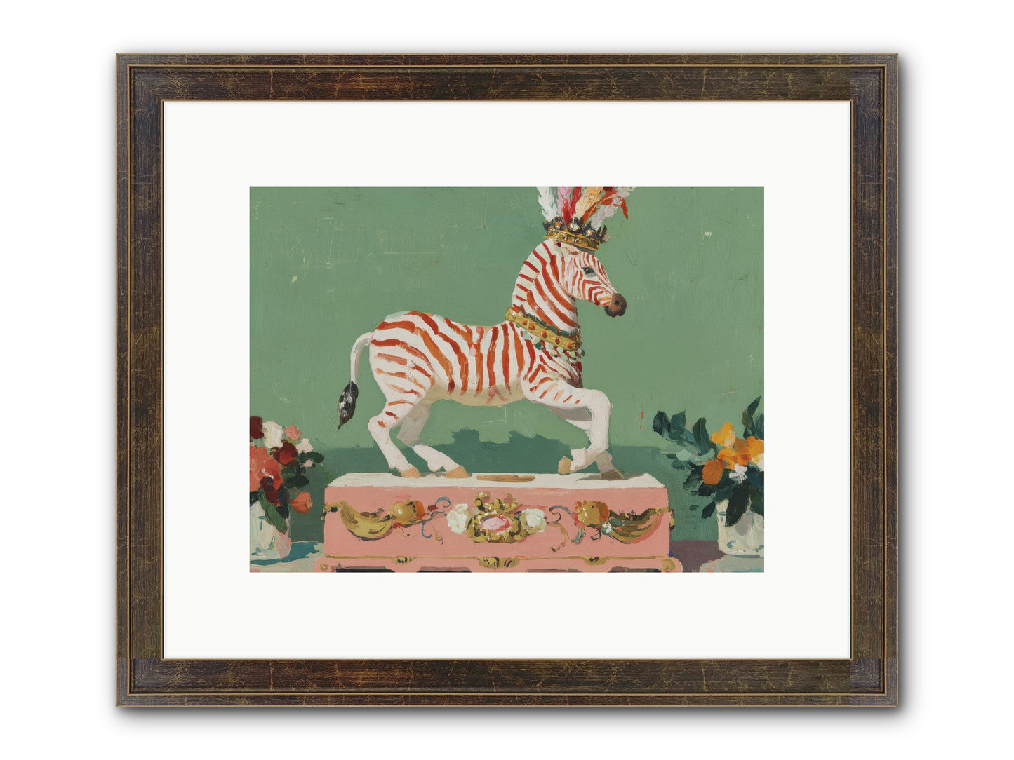 Poised In Wonder Framed Print - Slimwoods Black/Gold 12x9