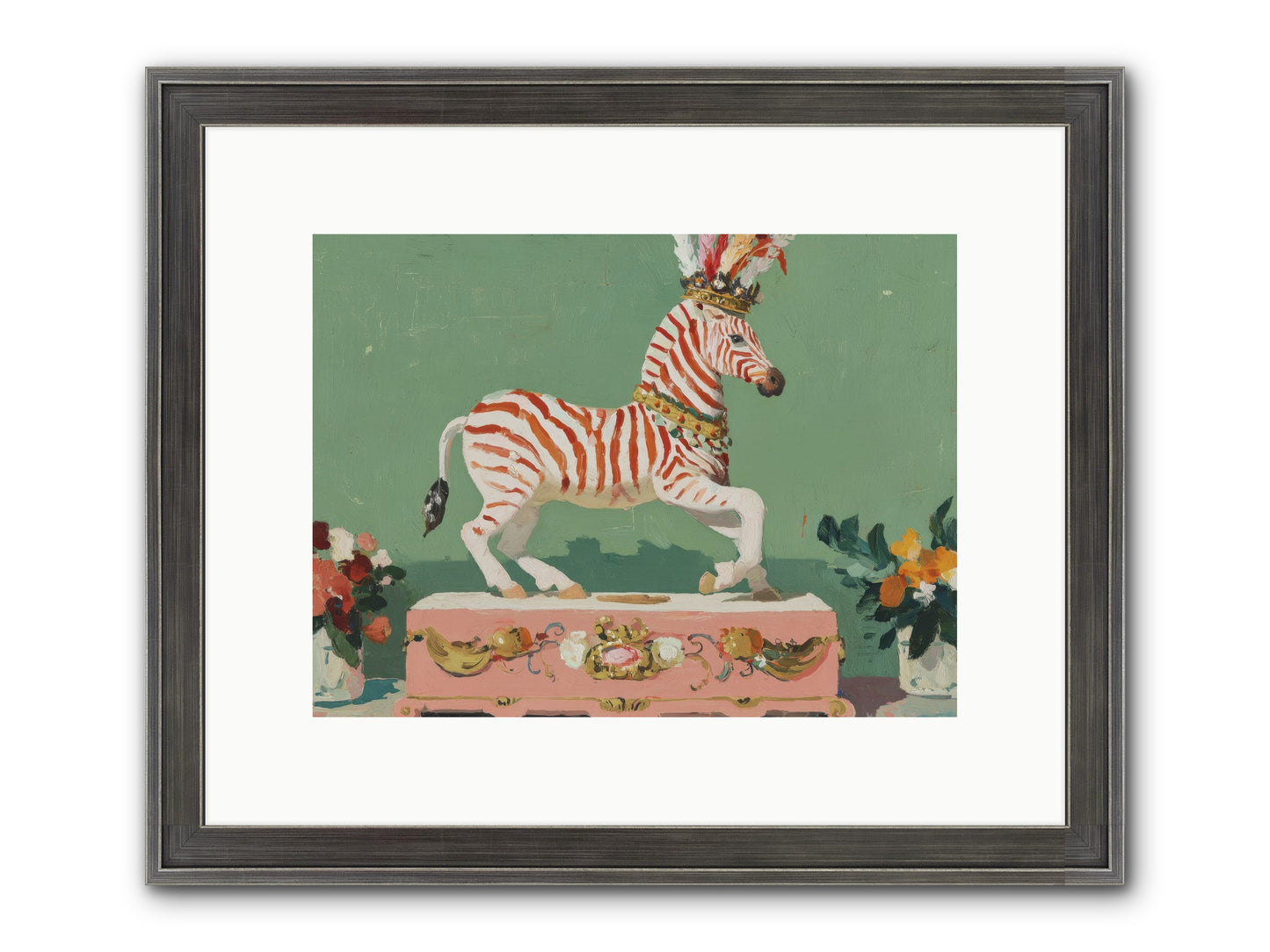 Poised In Wonder Framed Print - Slimwoods Black/Silver 12x9
