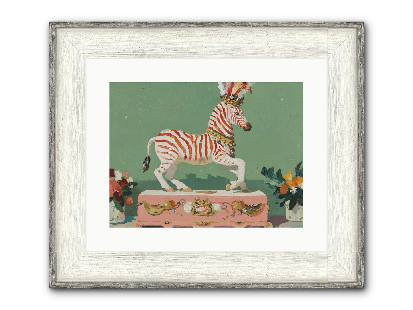 Poised In Wonder Framed Print - Driftwood White 16x12