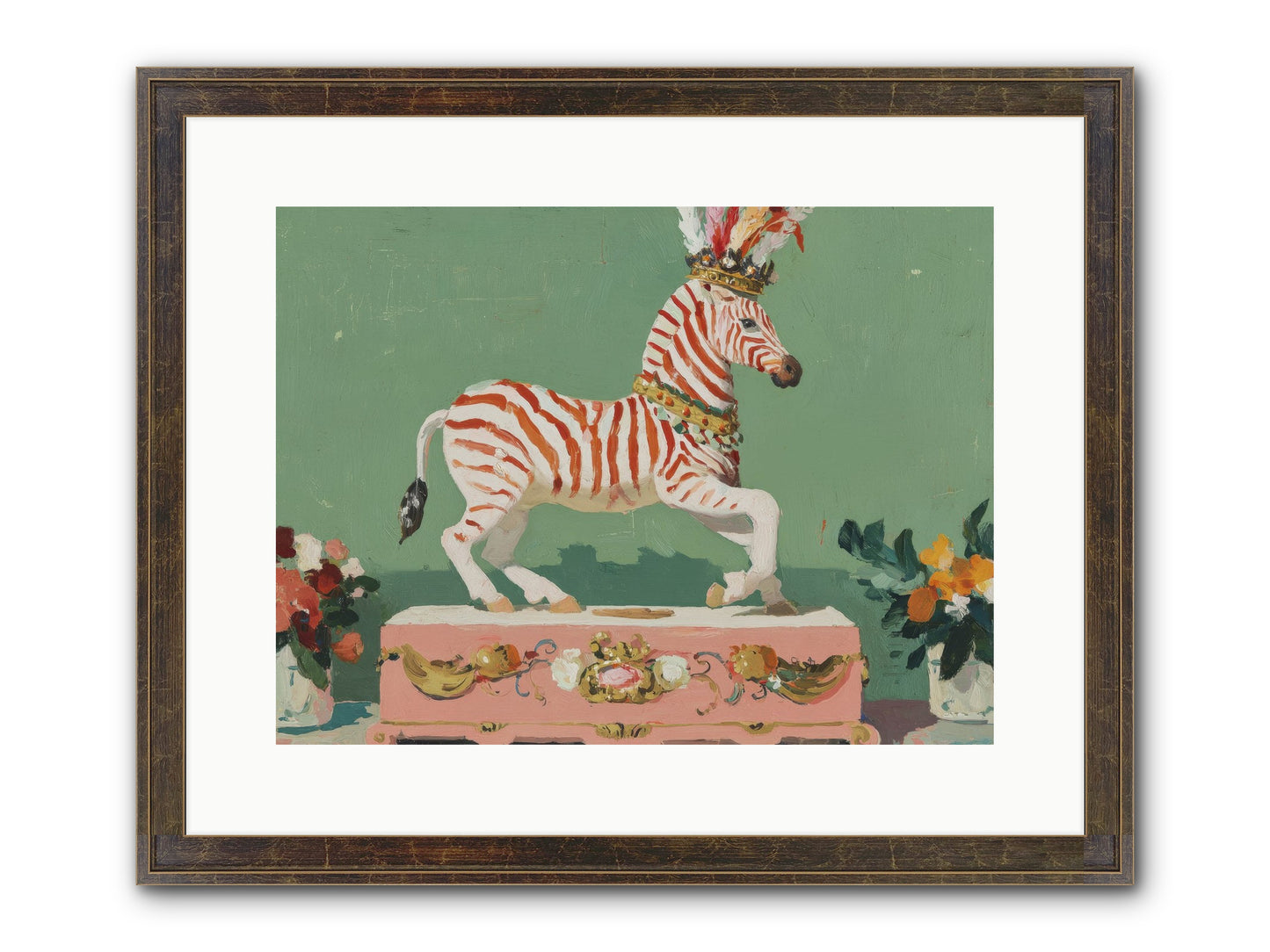 Poised In Wonder Framed Print - Slimwoods Black/Gold 16x12