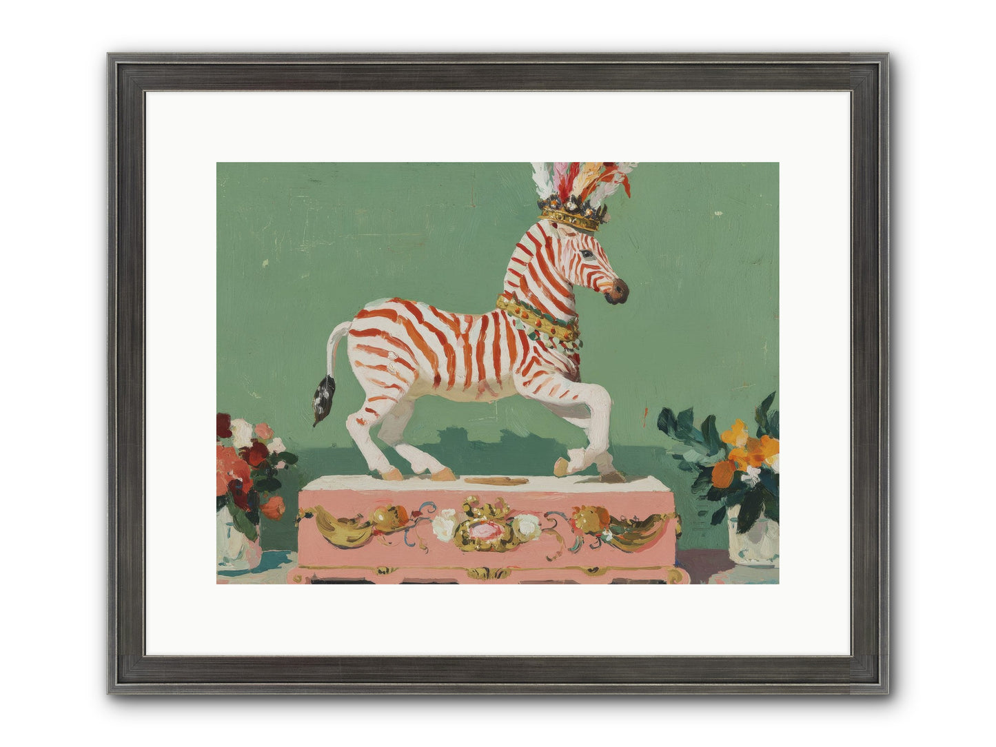Poised In Wonder Framed Print - Slimwoods Black/Silver 16x12