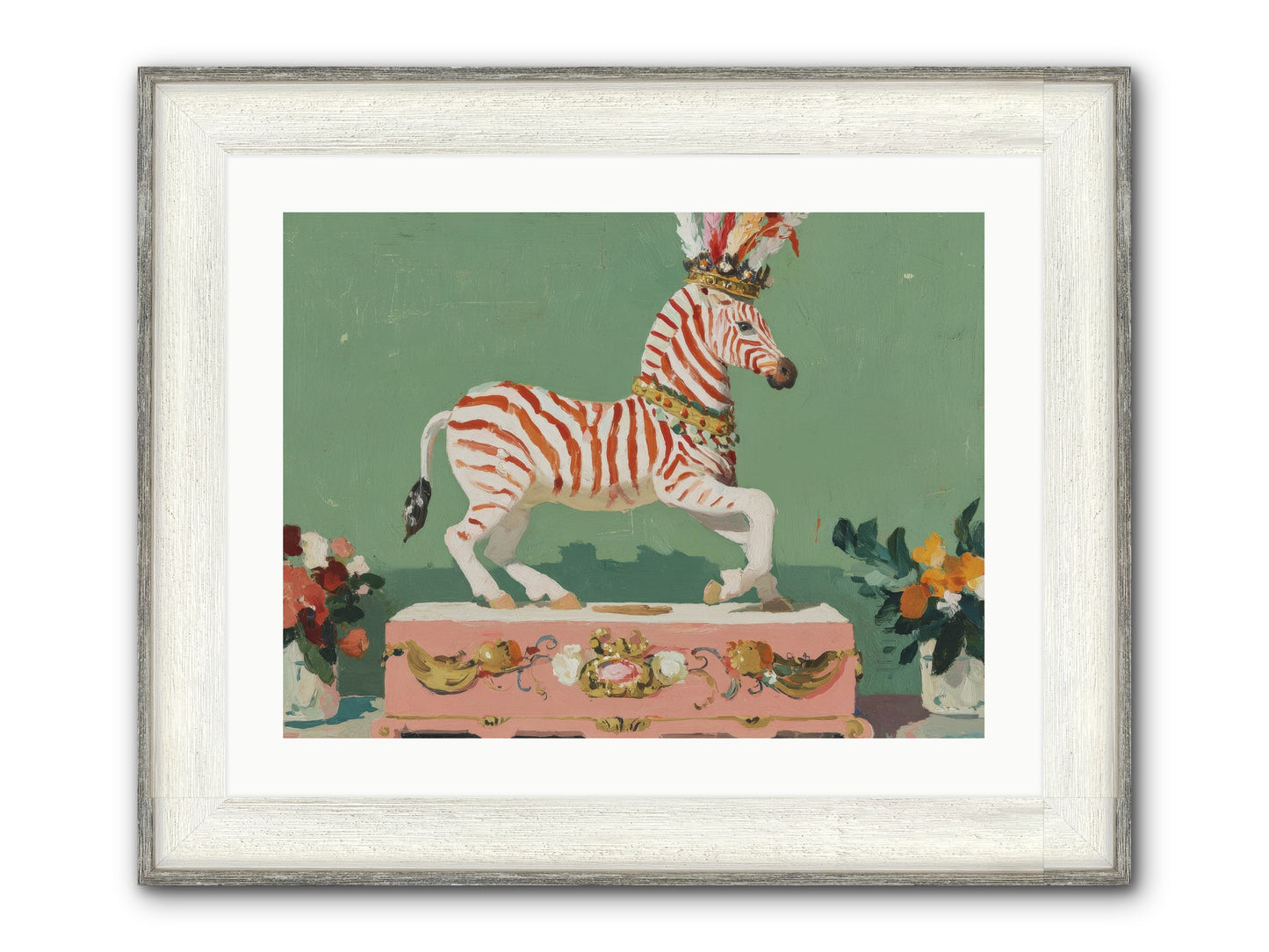 Poised In Wonder Framed Print - Driftwood White 24x18