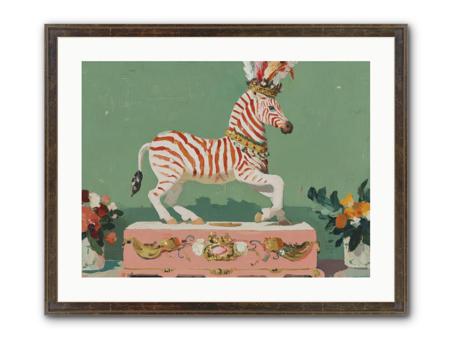 Poised In Wonder Framed Print - Slimwoods Black/Gold 24x18