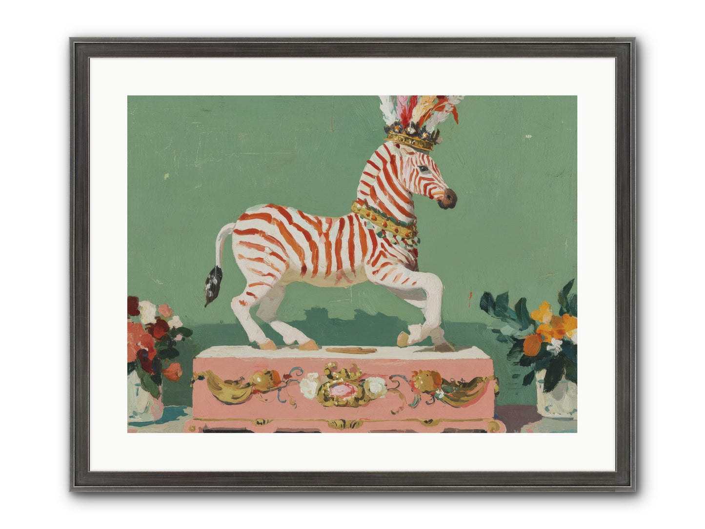 Poised In Wonder Framed Print - Slimwoods Black/Silver 24x18