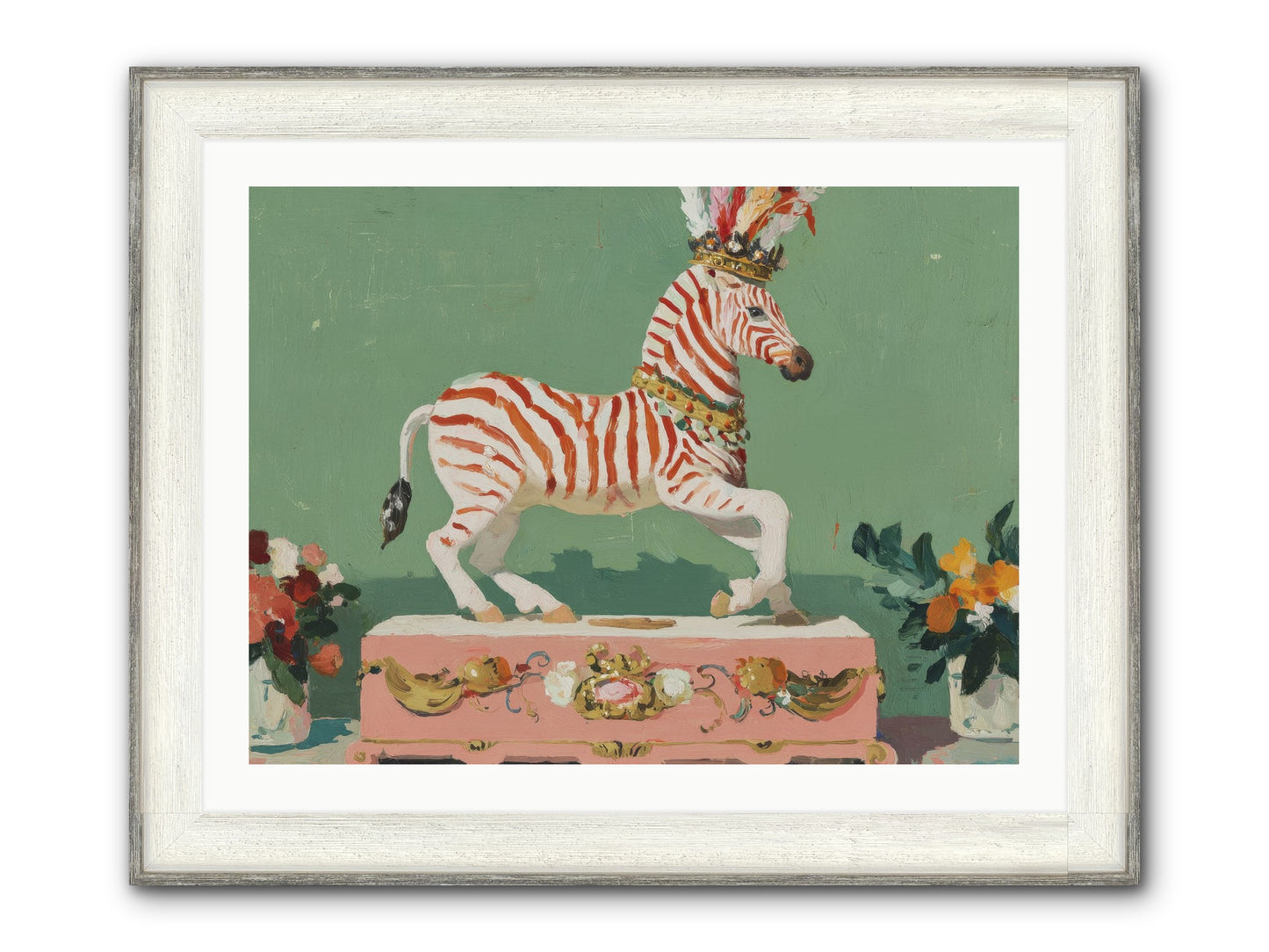 Poised In Wonder Framed Print - Driftwood White 32x24