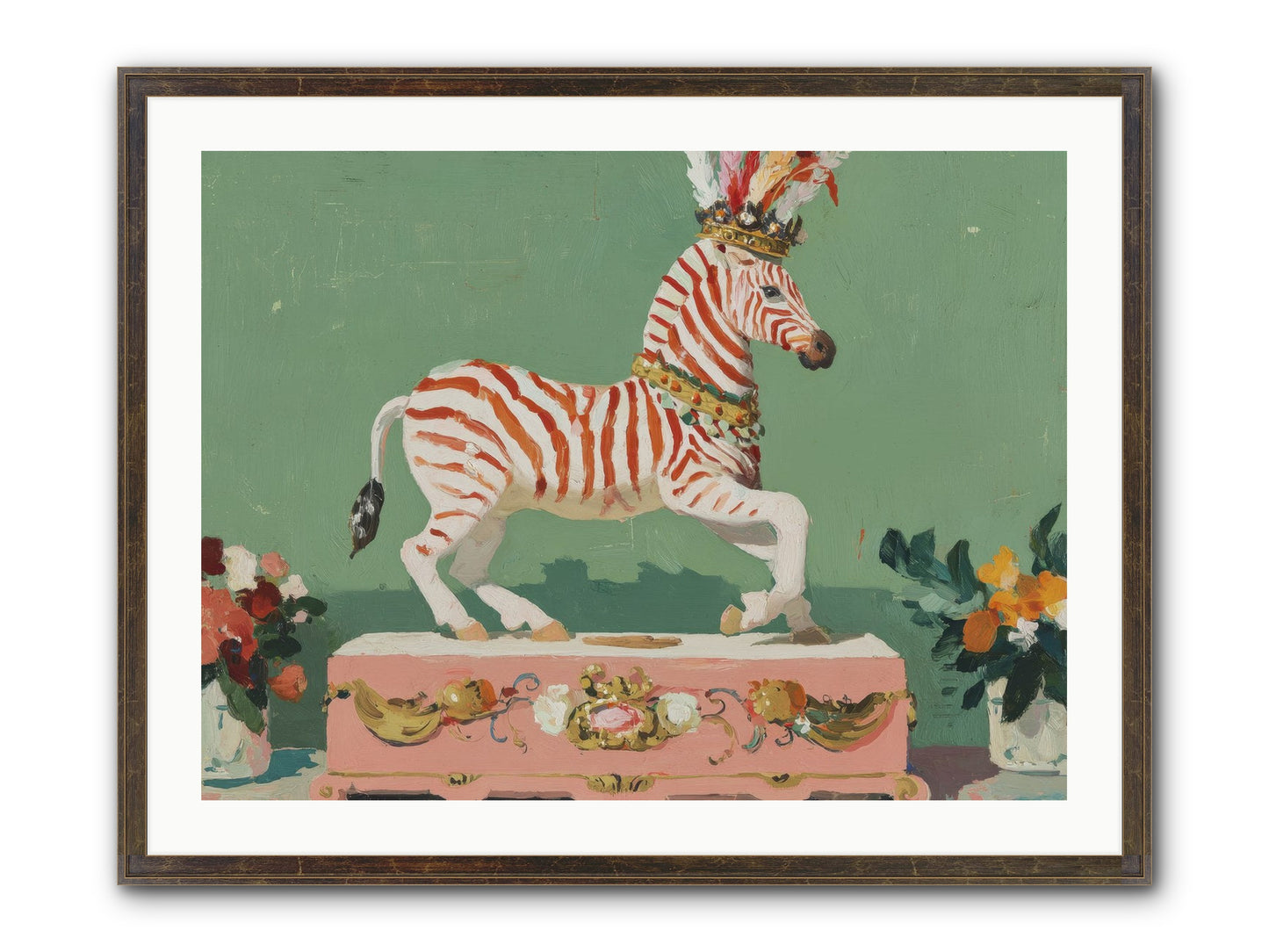 Poised In Wonder Framed Print - Slimwoods Black/Gold 32x24