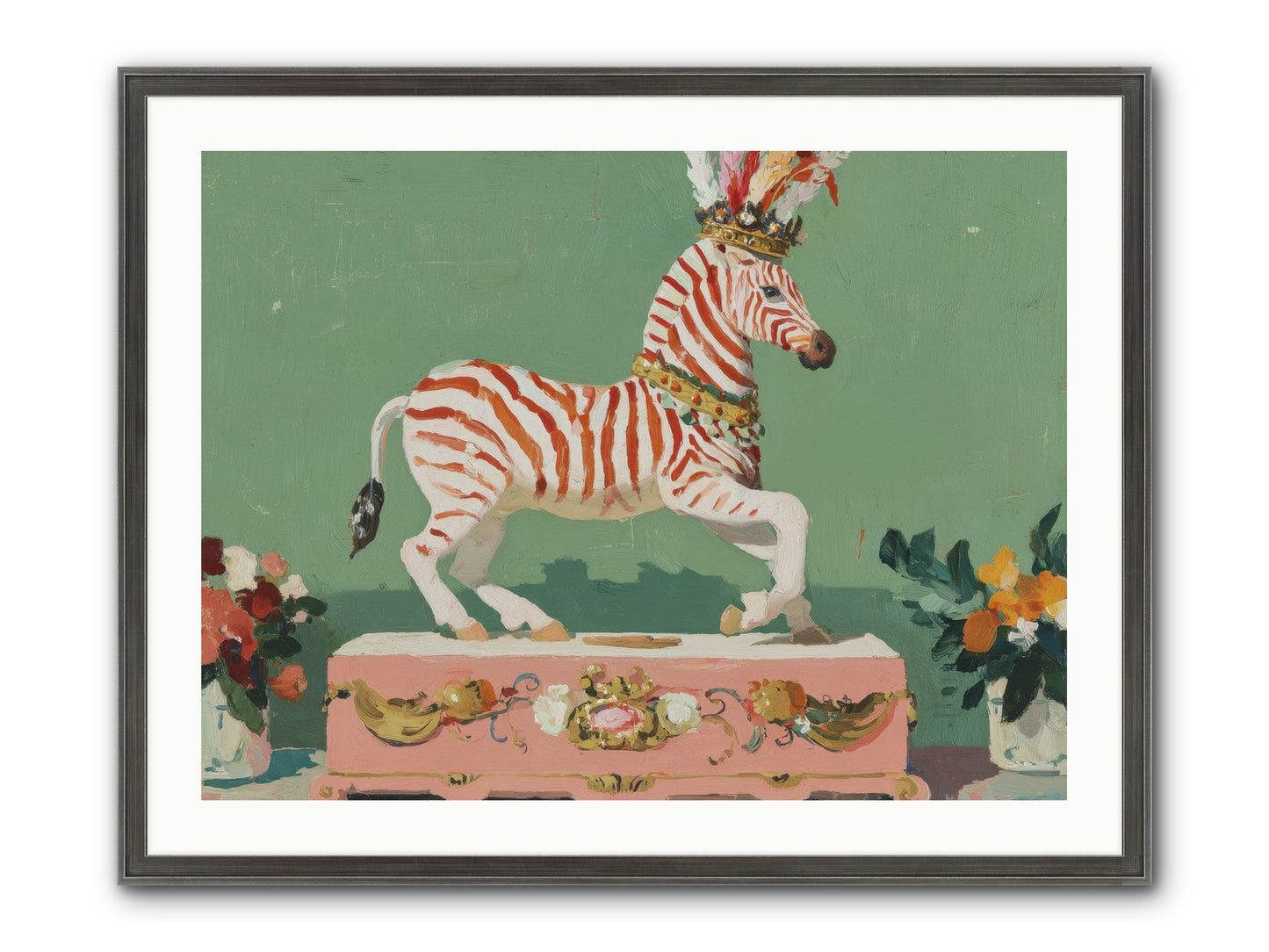 Poised In Wonder Framed Print - Slimwoods Black/Silver 32x24