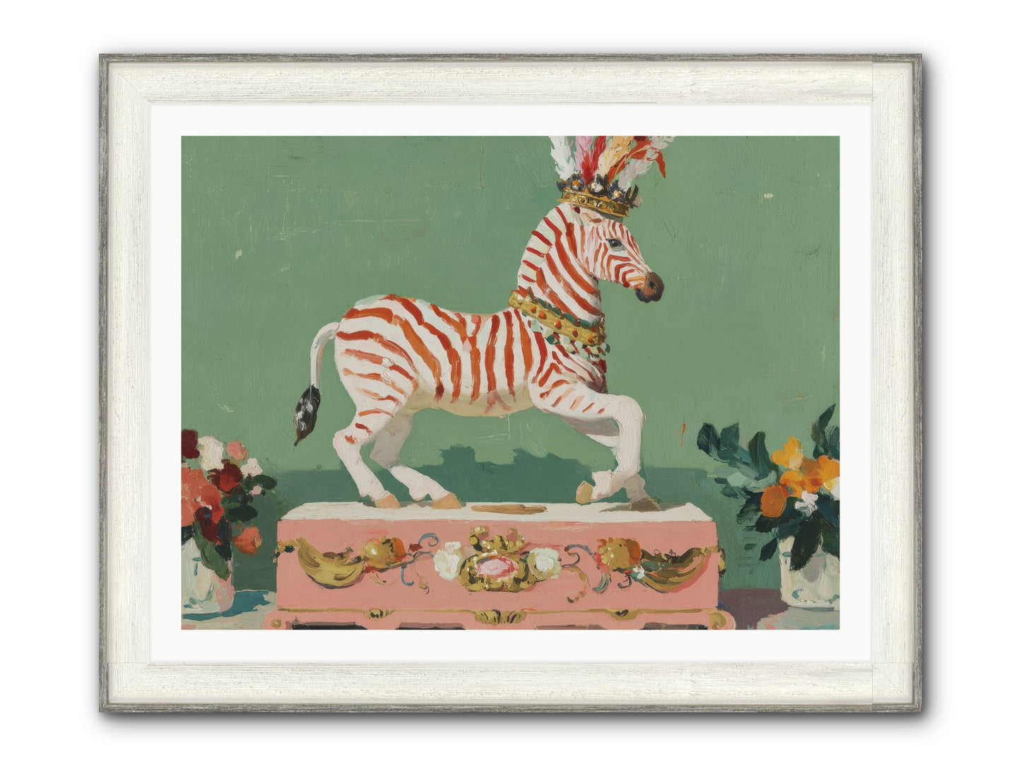 Poised In Wonder Framed Print - Driftwood White 40x30