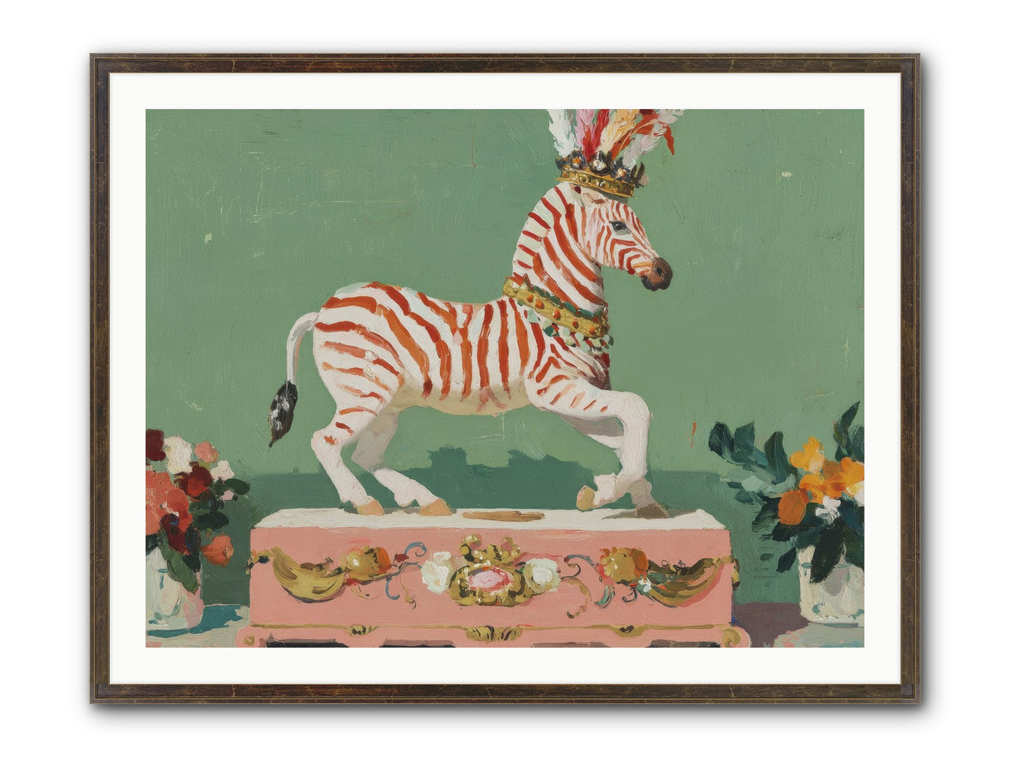 Poised In Wonder Framed Print - Slimwoods Black/Gold 40x30