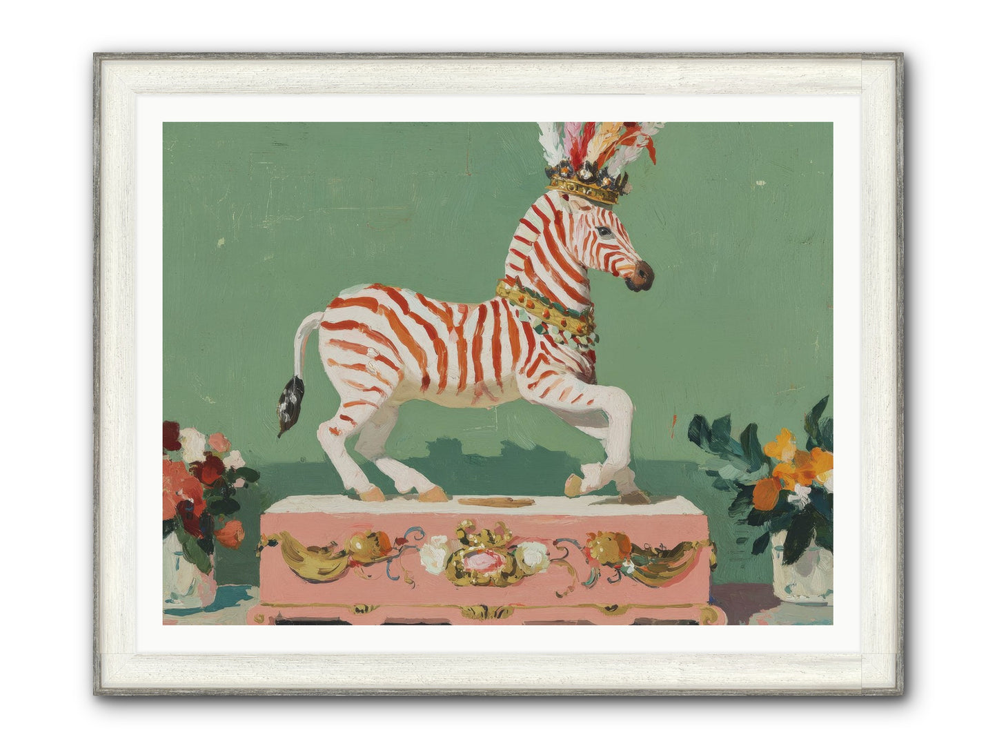 Poised In Wonder Framed Print - Driftwood White 48x36