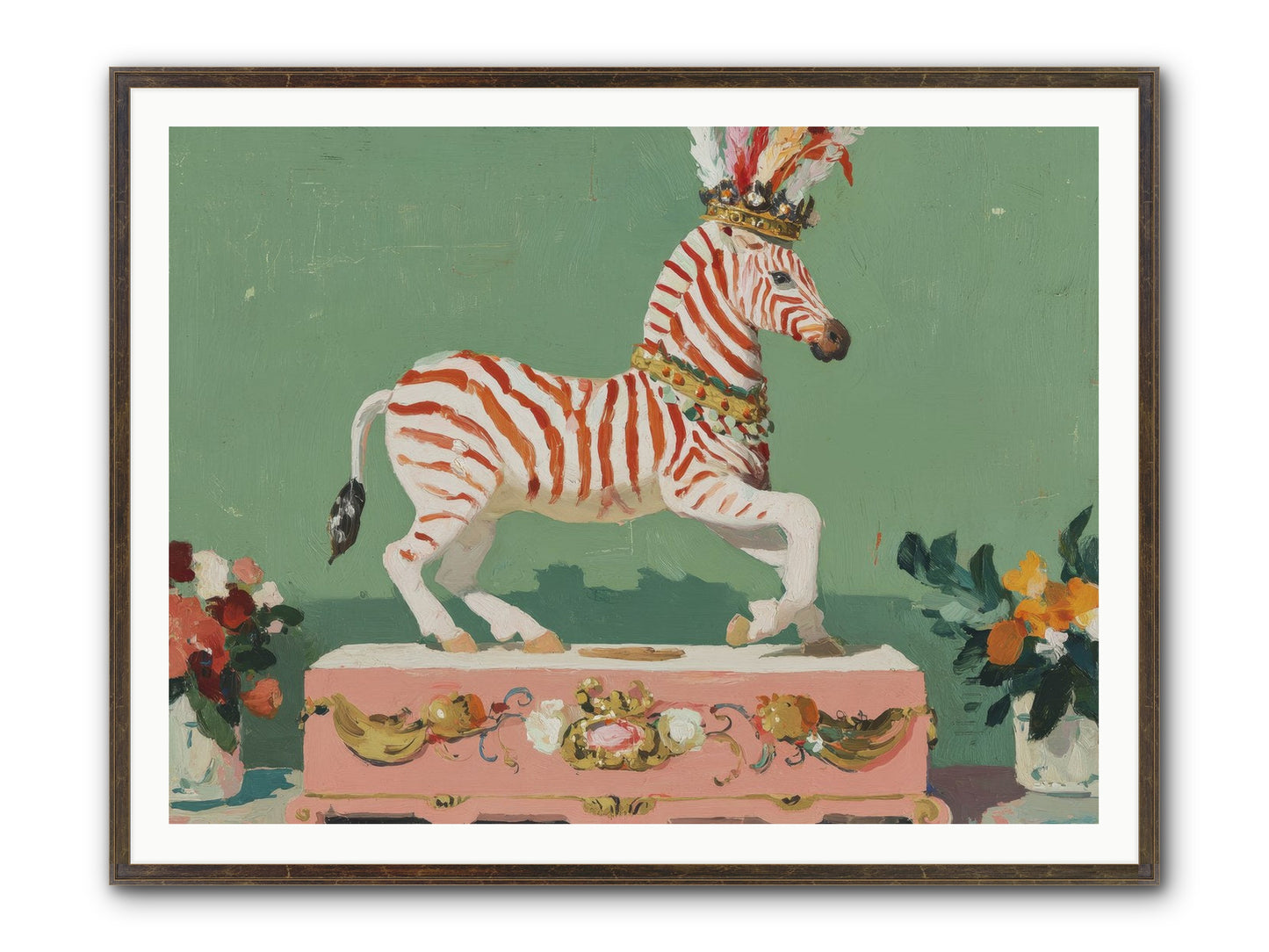Poised In Wonder Framed Print - Slimwoods Black/Gold 48x36