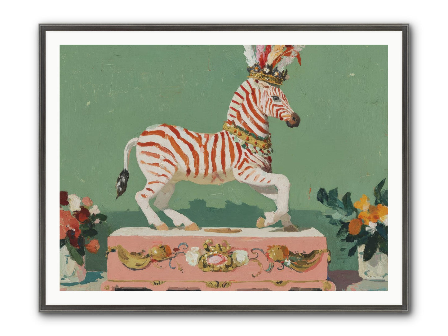 Poised In Wonder Framed Print - Slimwoods Black/Silver 48x36