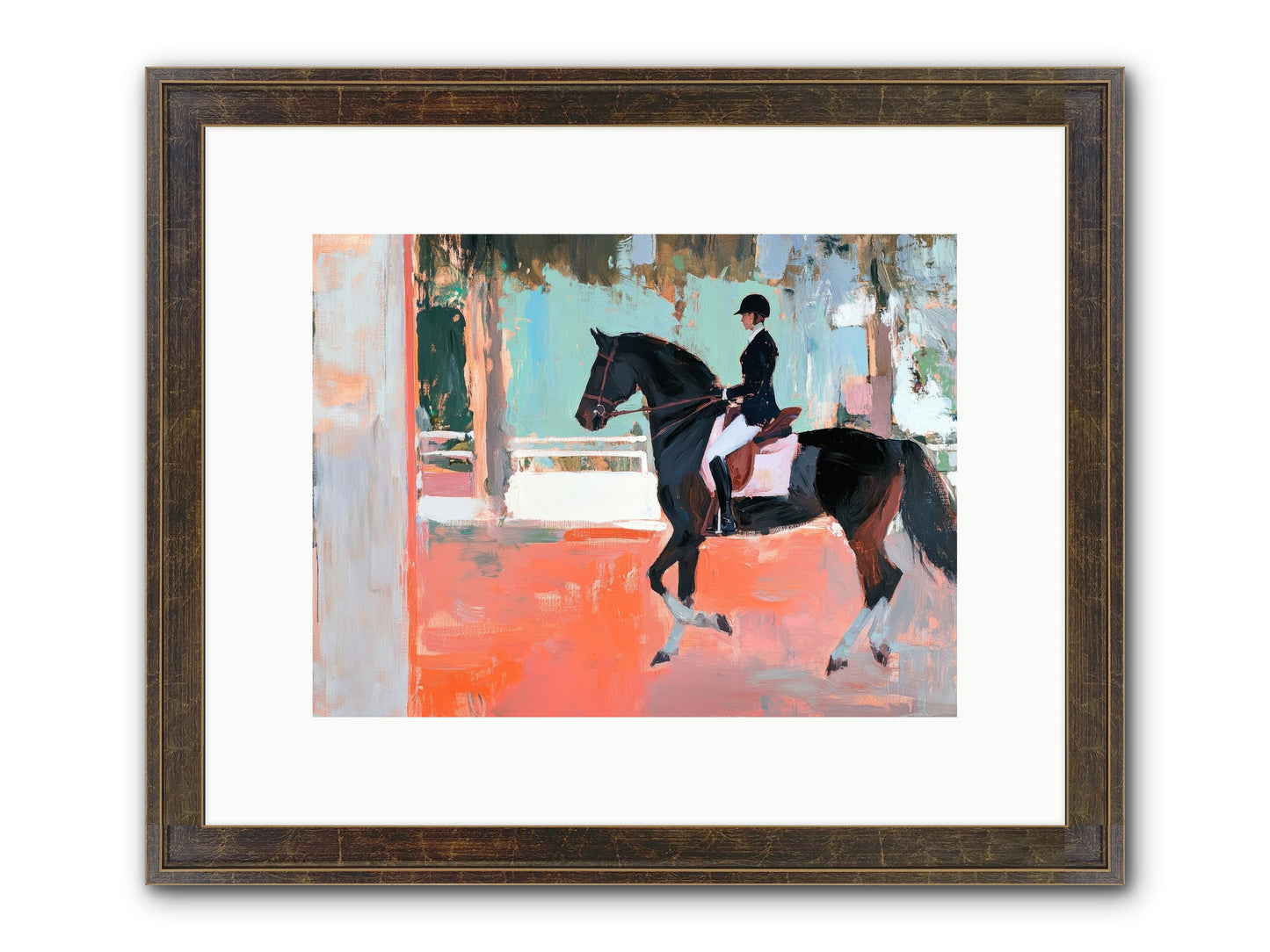 Poised Tradition Framed Print - Slimwoods Black/Gold 12x9