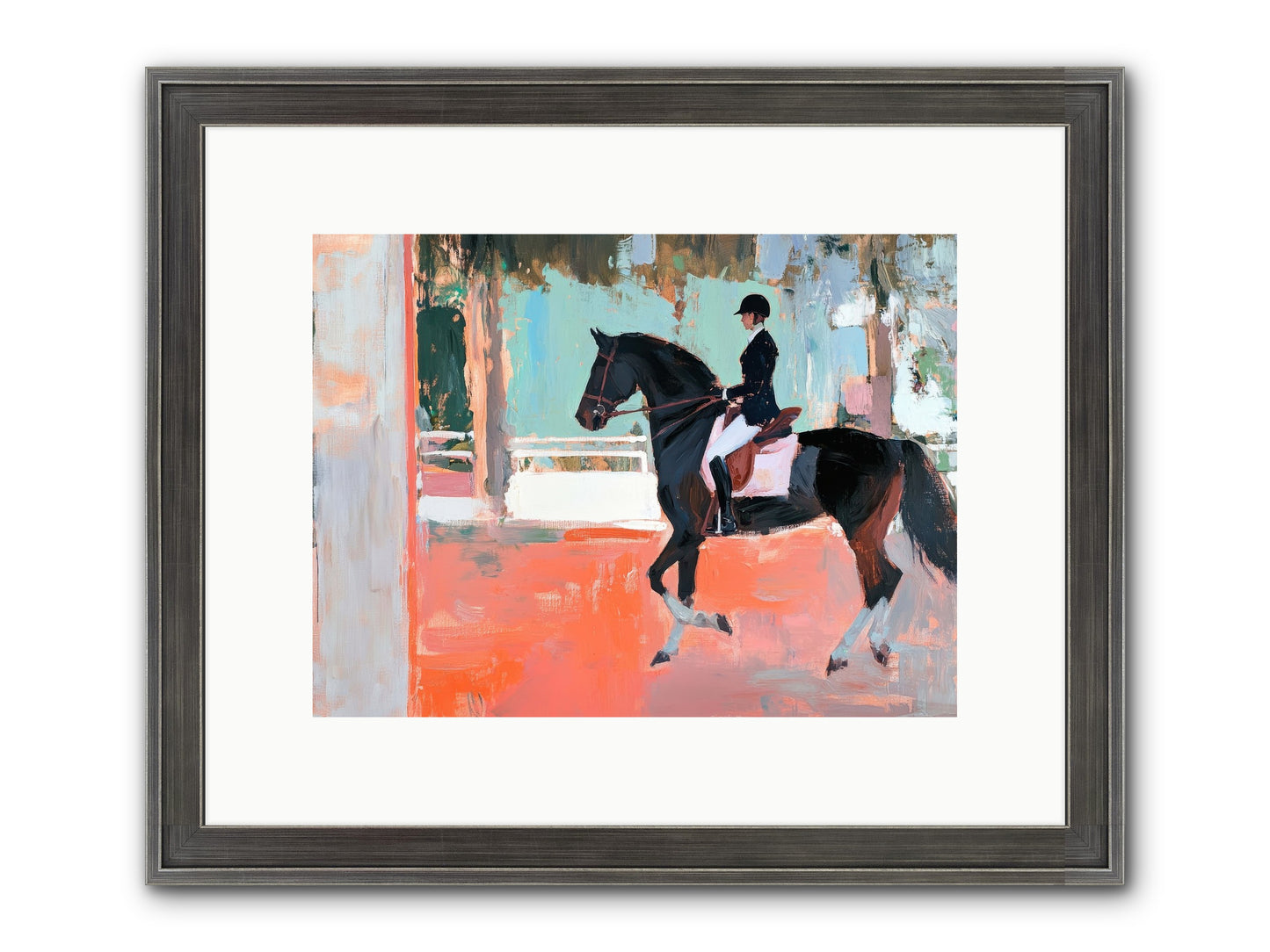 Poised Tradition Framed Print - Slimwoods Black/Silver 12x9