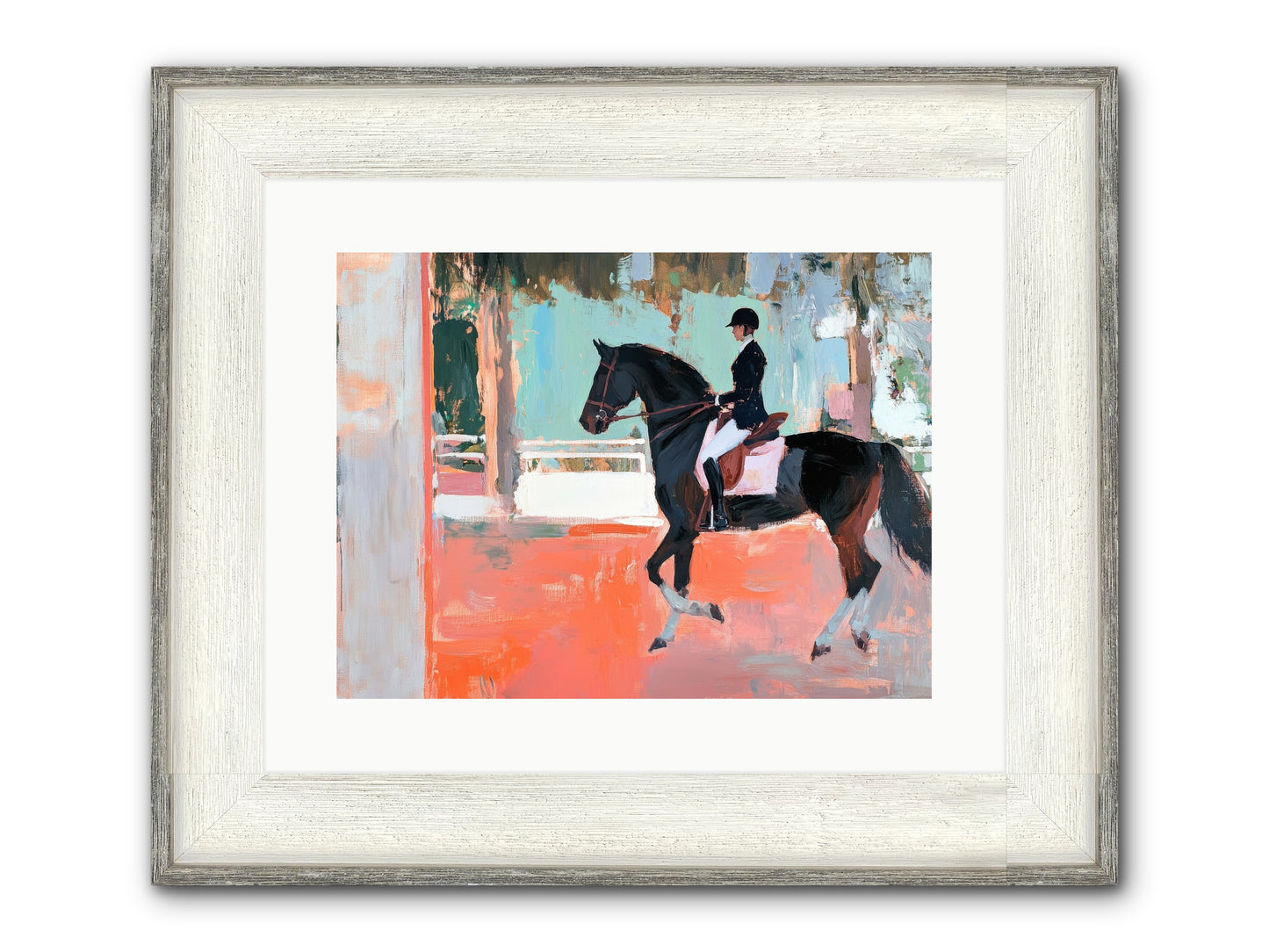Poised Tradition Framed Print - Driftwood White 16x12