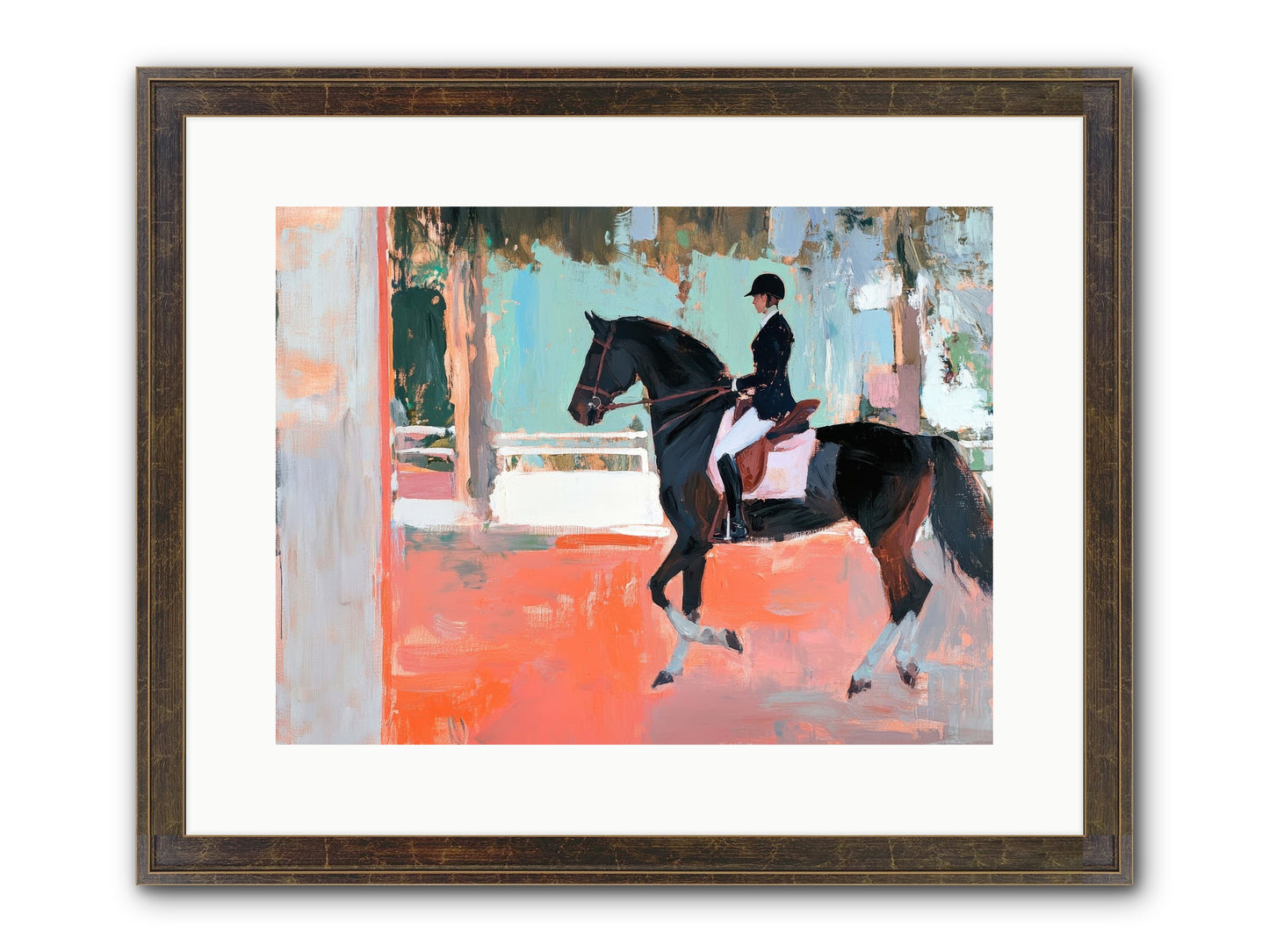 Poised Tradition Framed Print - Slimwoods Black/Gold 16x12