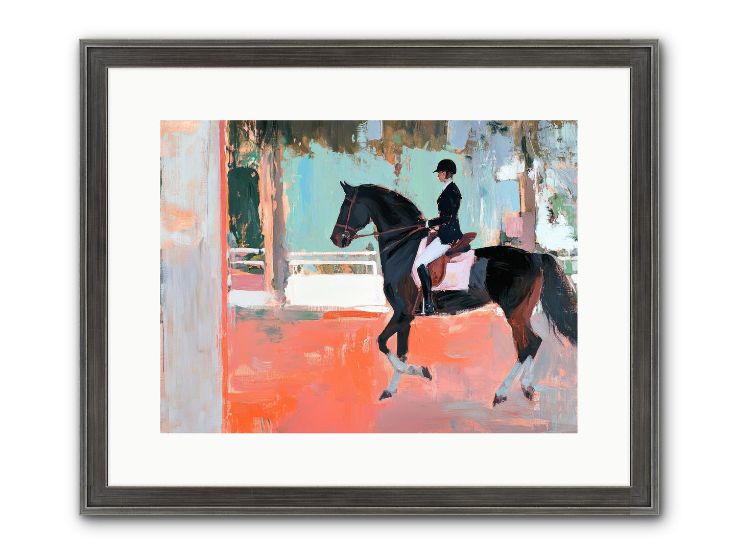 Poised Tradition Framed Print - Slimwoods Black/Silver 16x12