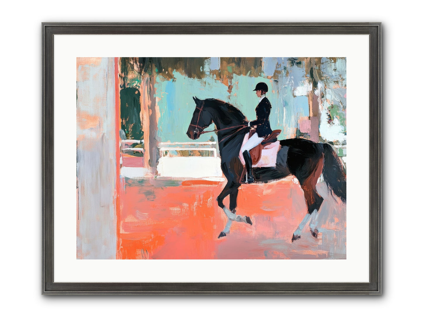 Poised Tradition Framed Print - Slimwoods Black/Silver 24x18