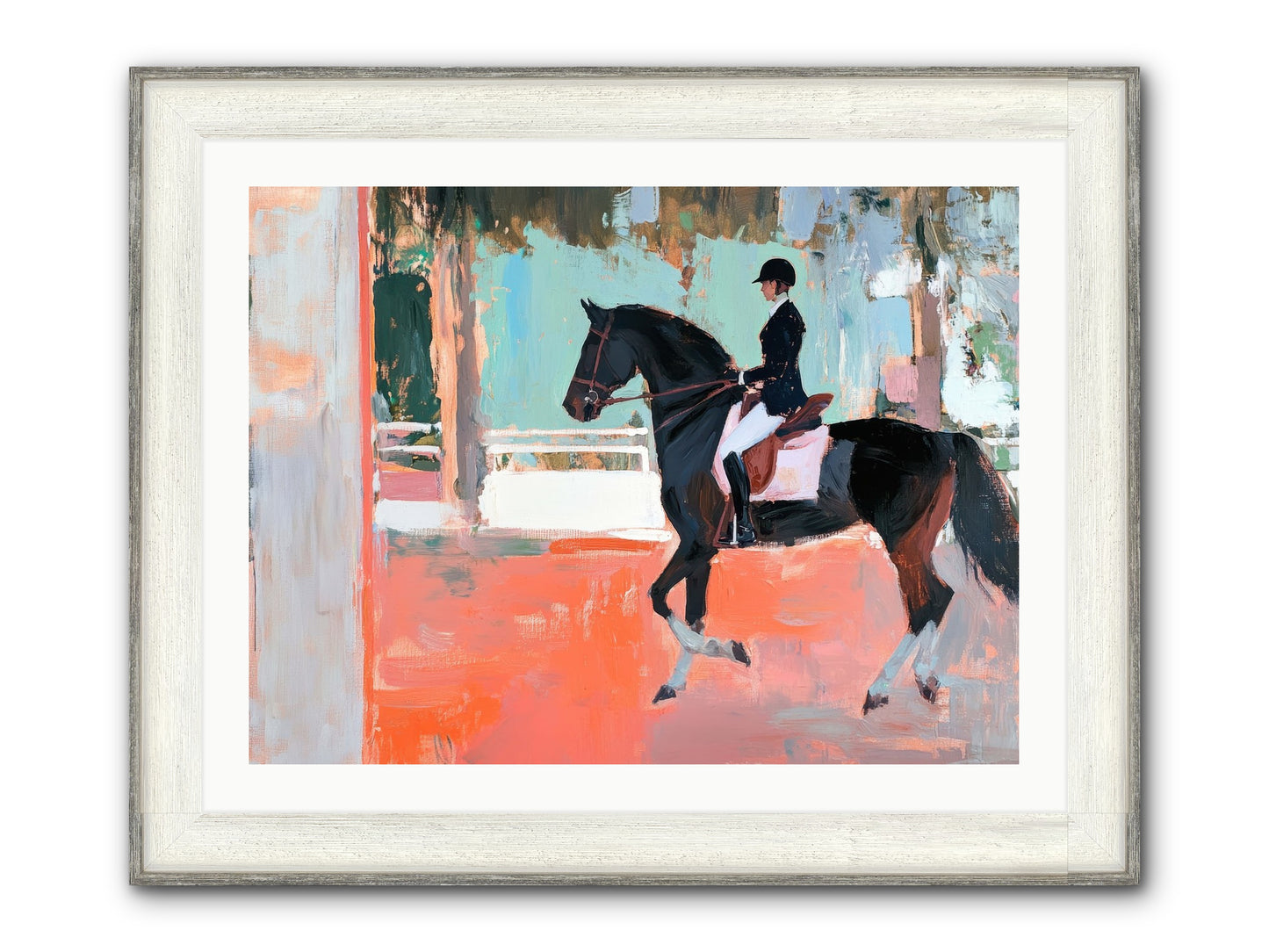 Poised Tradition Framed Print - Driftwood White 32x24
