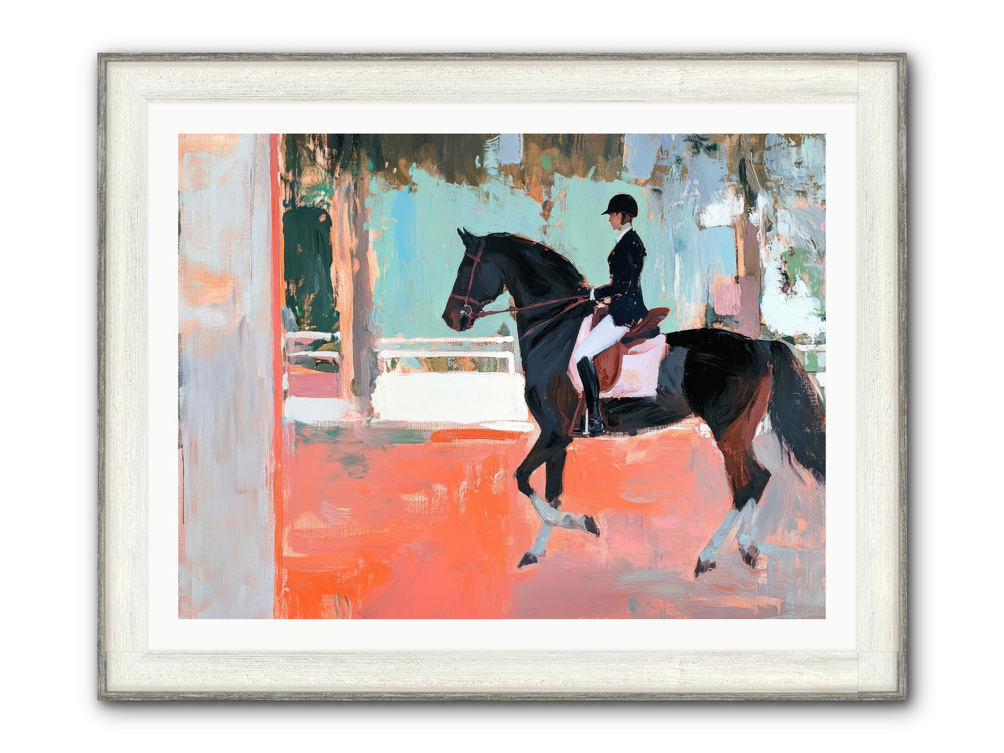 Poised Tradition Framed Print - Driftwood White 40x30