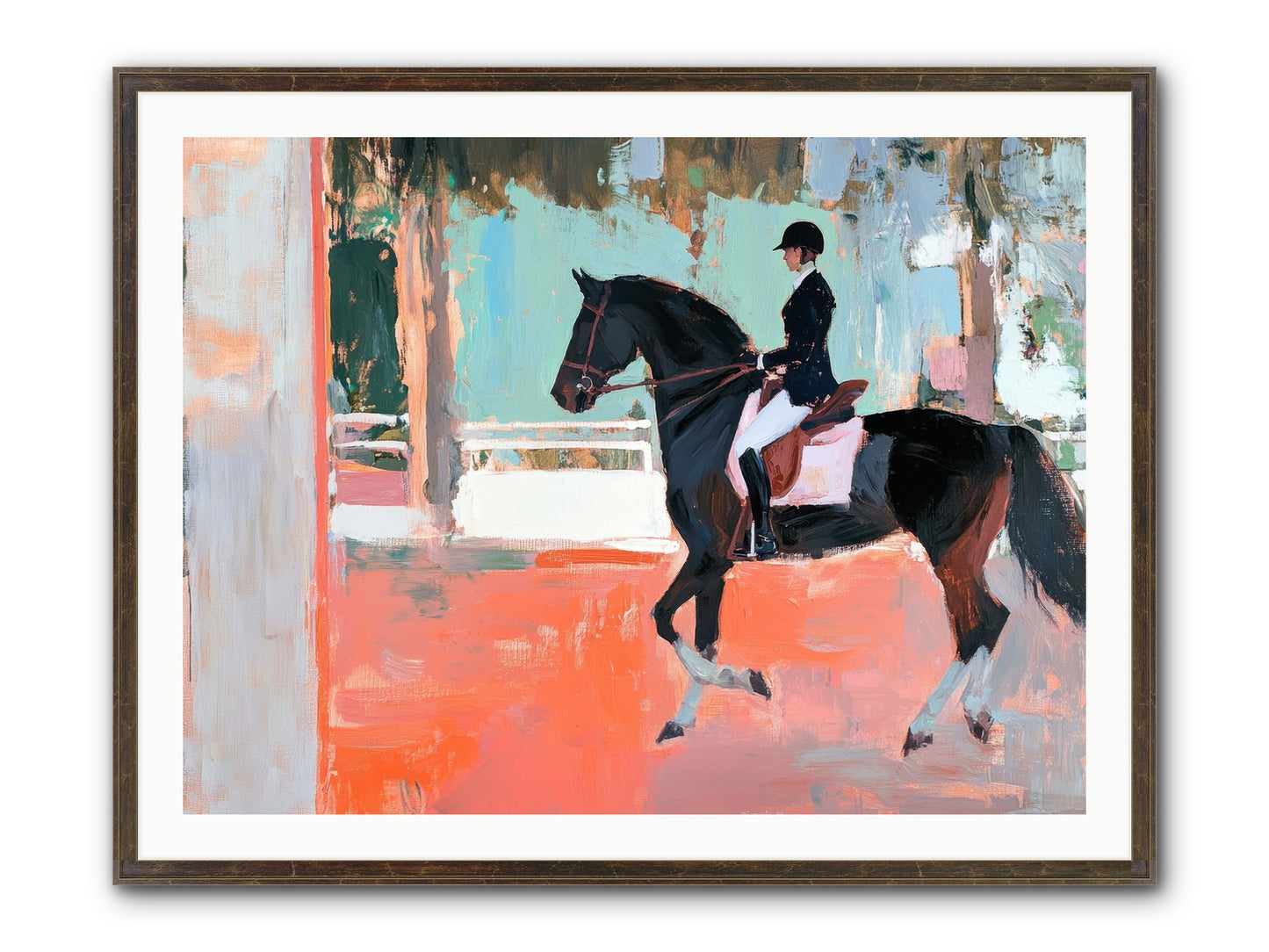 Poised Tradition Framed Print - Slimwoods Black/Gold 40x30
