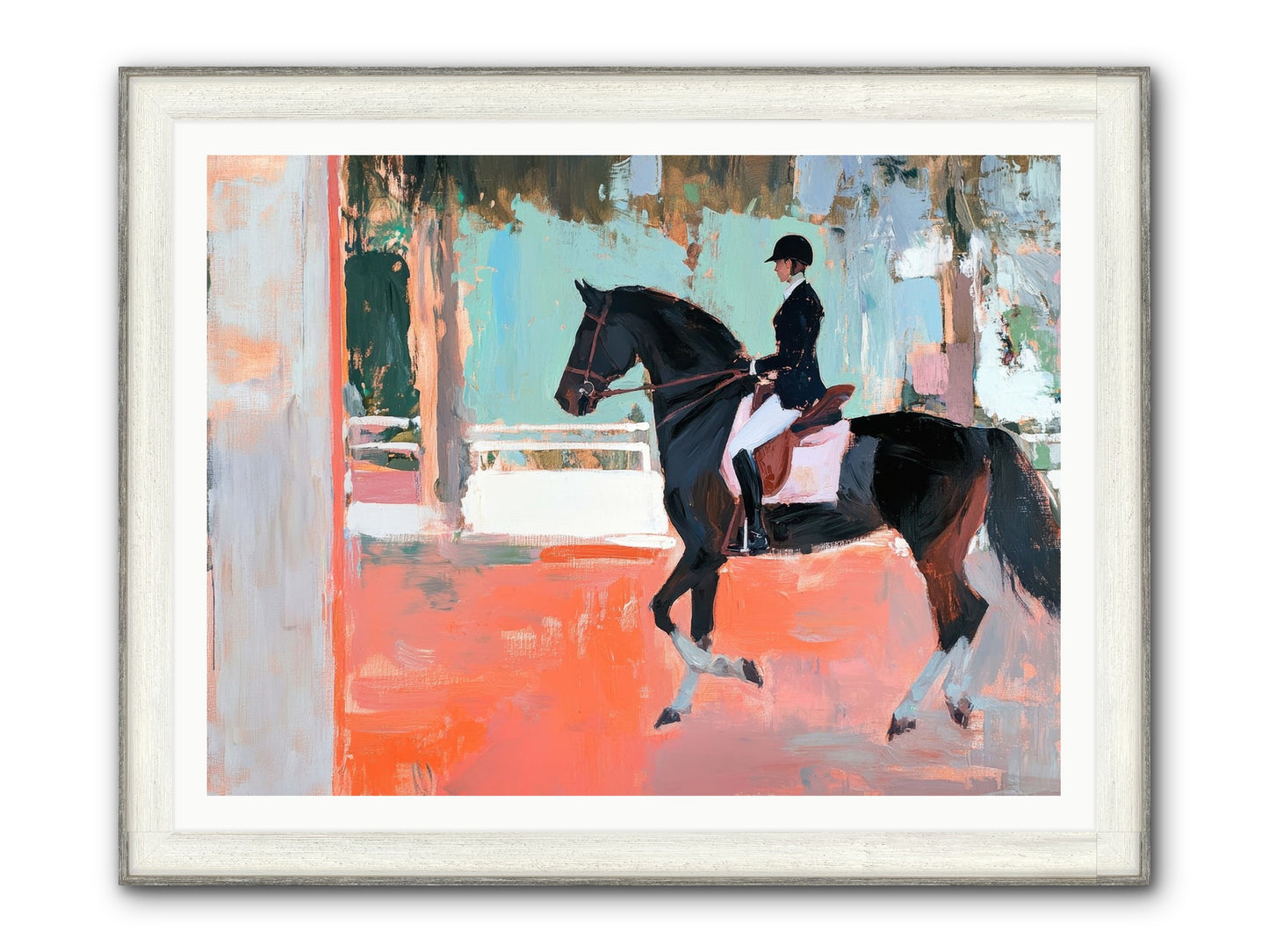 Poised Tradition Framed Print - Driftwood White 48x36