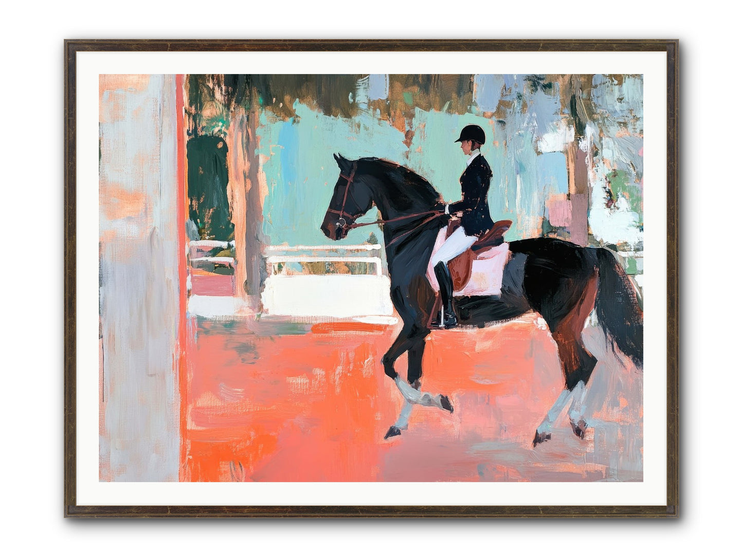 Poised Tradition Framed Print - Slimwoods Black/Gold 48x36