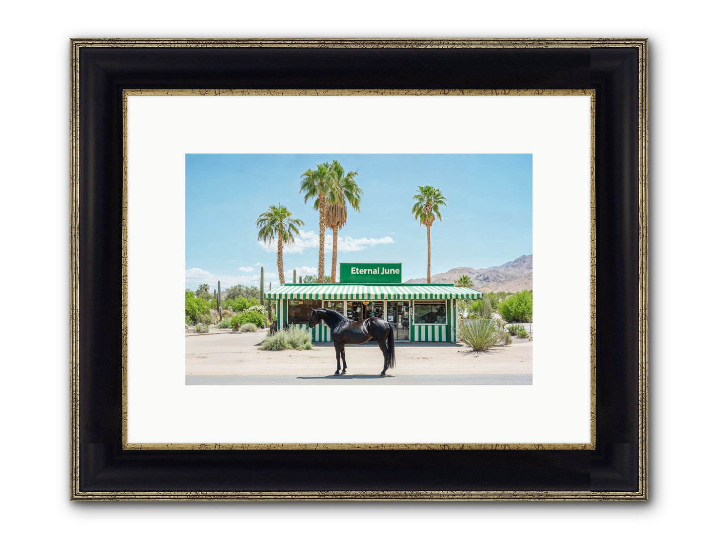 Polaroids Of Yesterday Framed Print - Black & Gold 12x8